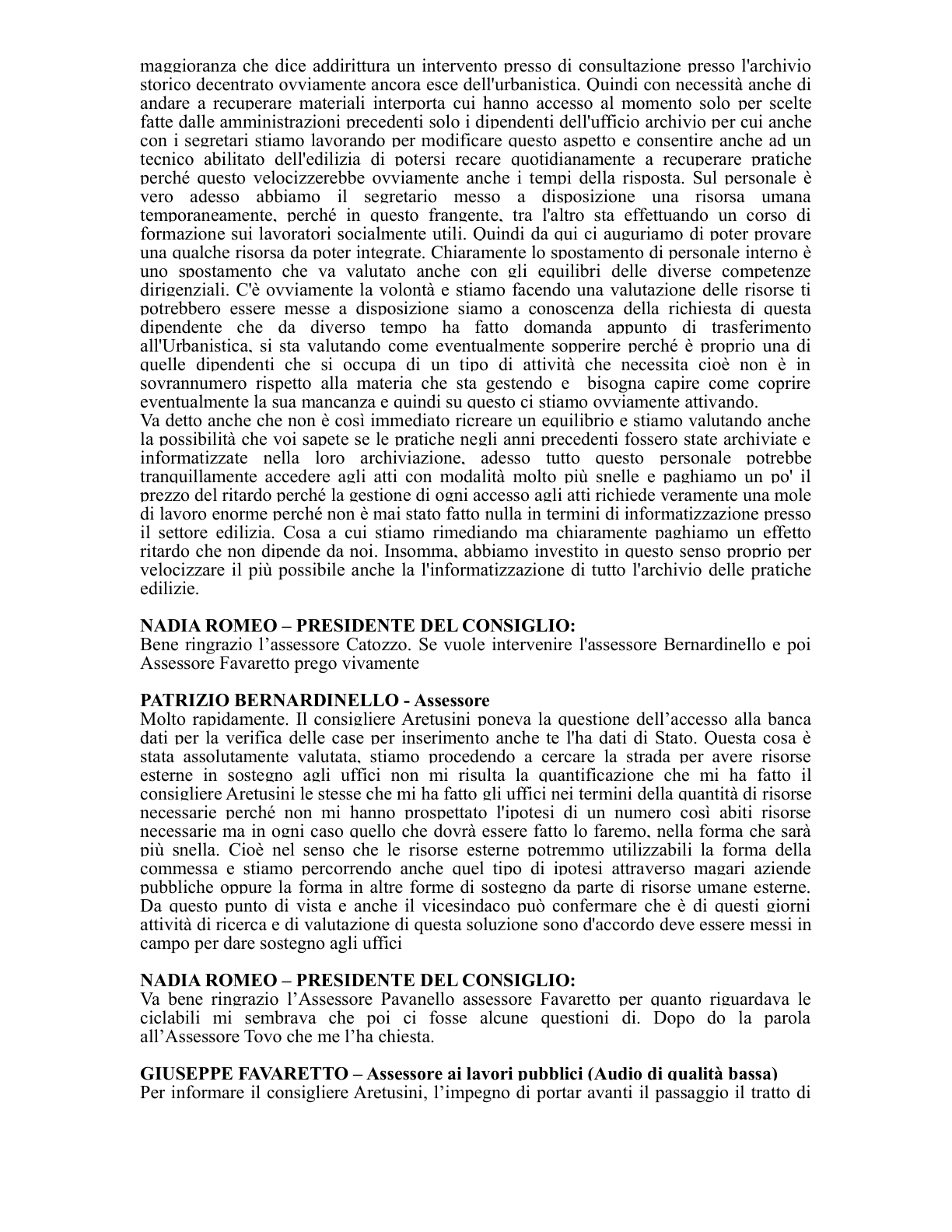 Pagina 45 del verbale