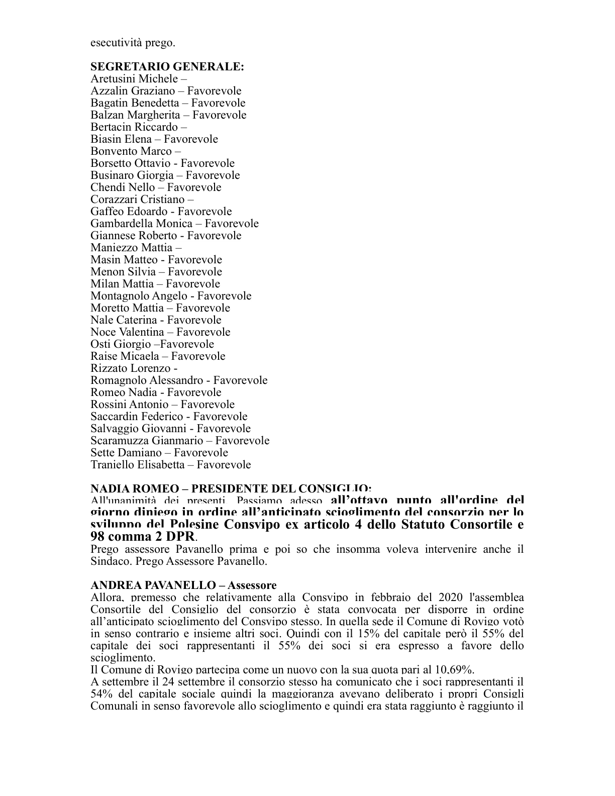 Pagina 55 del verbale