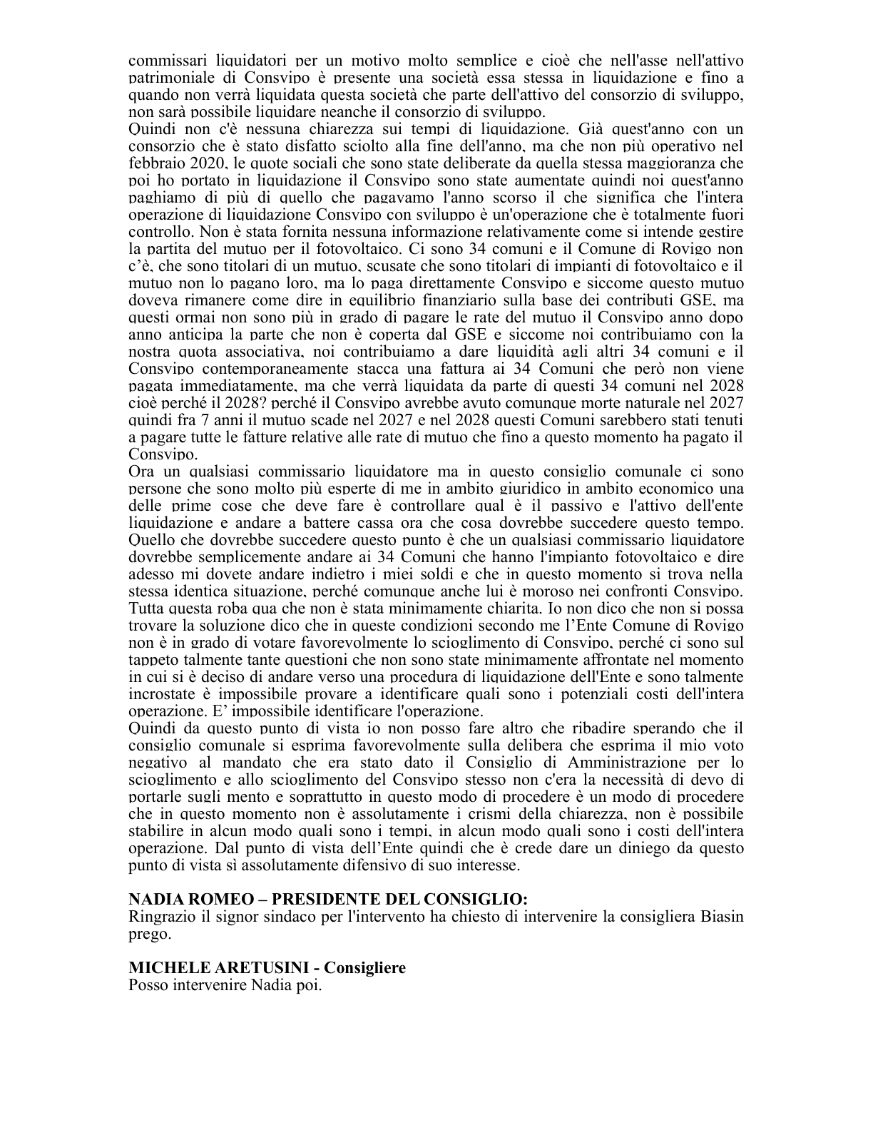 Pagina 59 del verbale