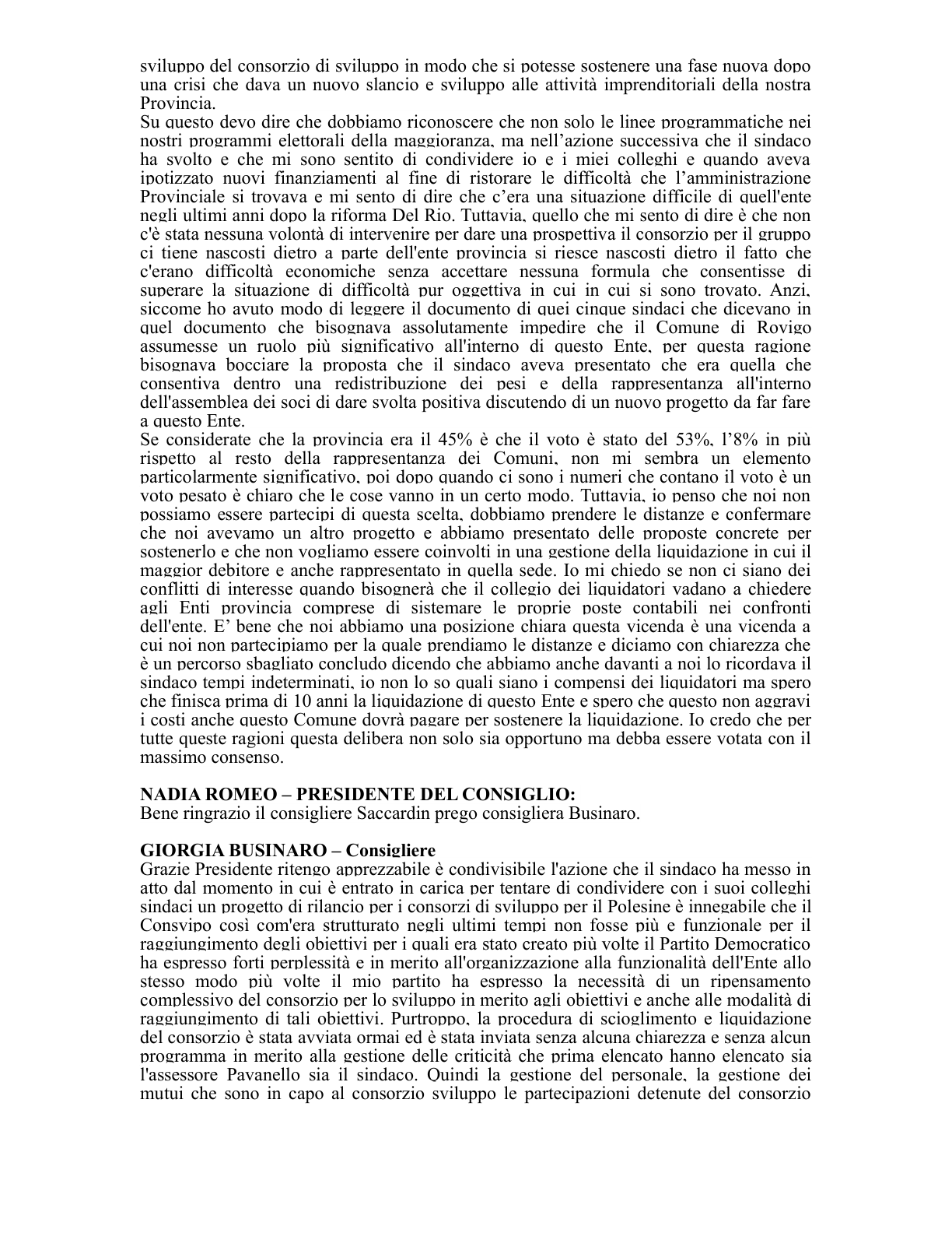 Pagina 61 del verbale