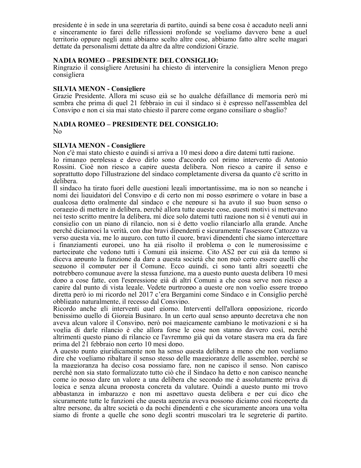 Pagina 65 del verbale