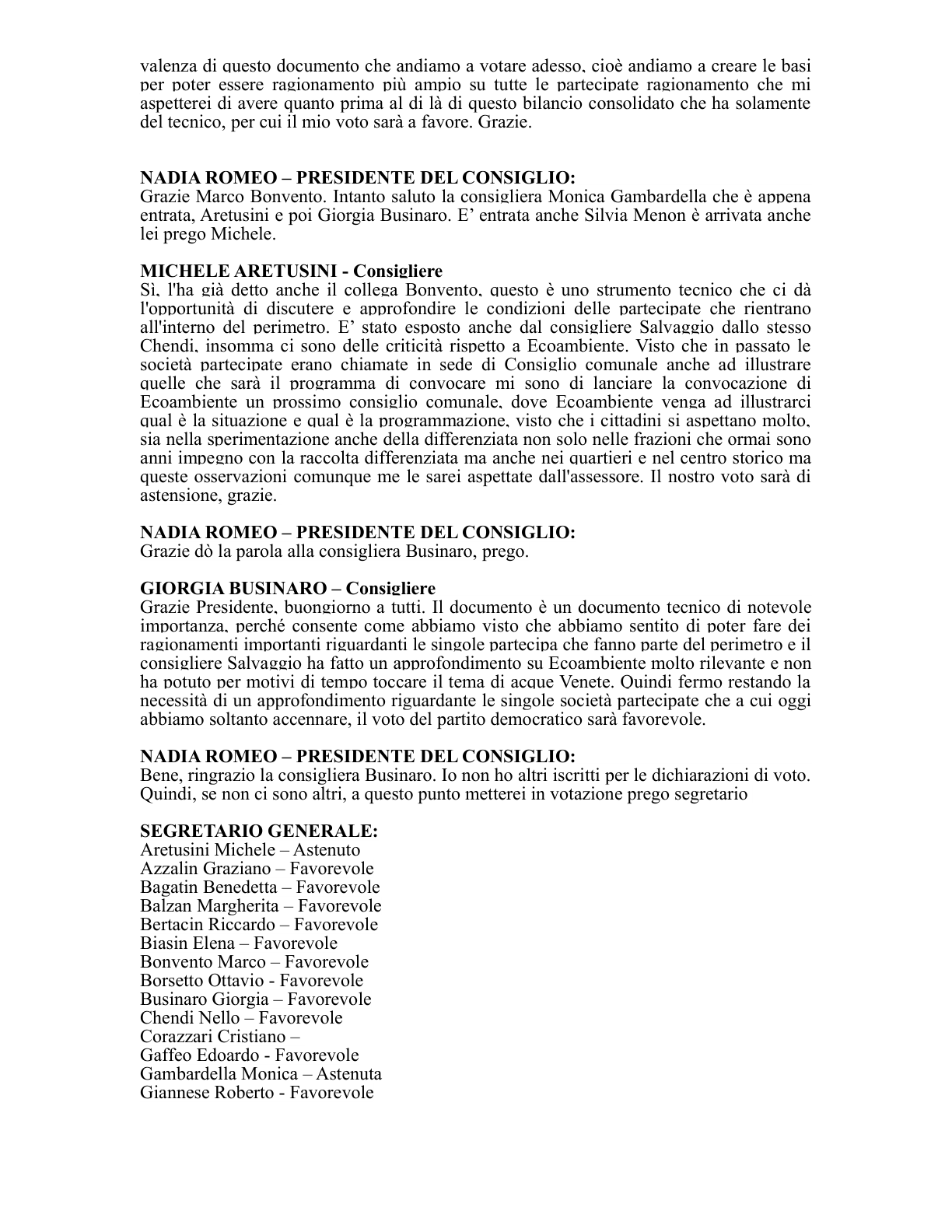 Pagina 8 del verbale
