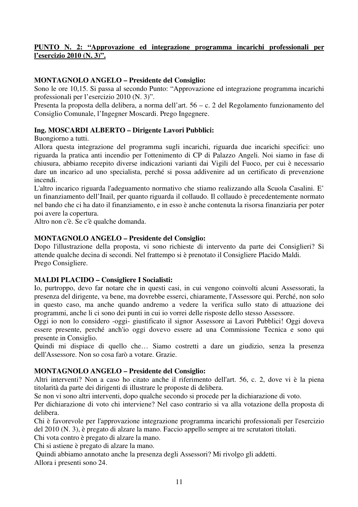 Pagina 11 del verbale