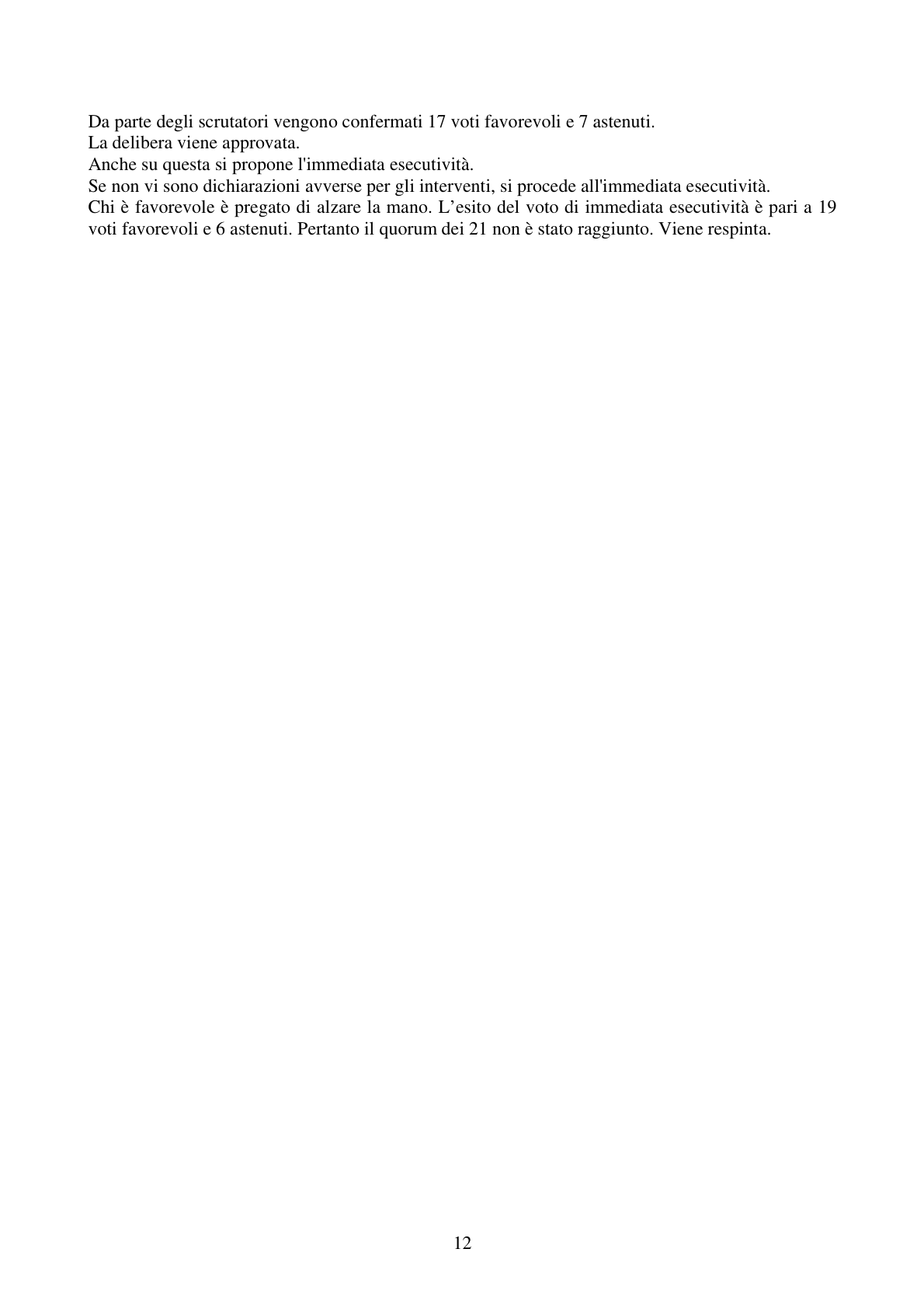 Pagina 12 del verbale