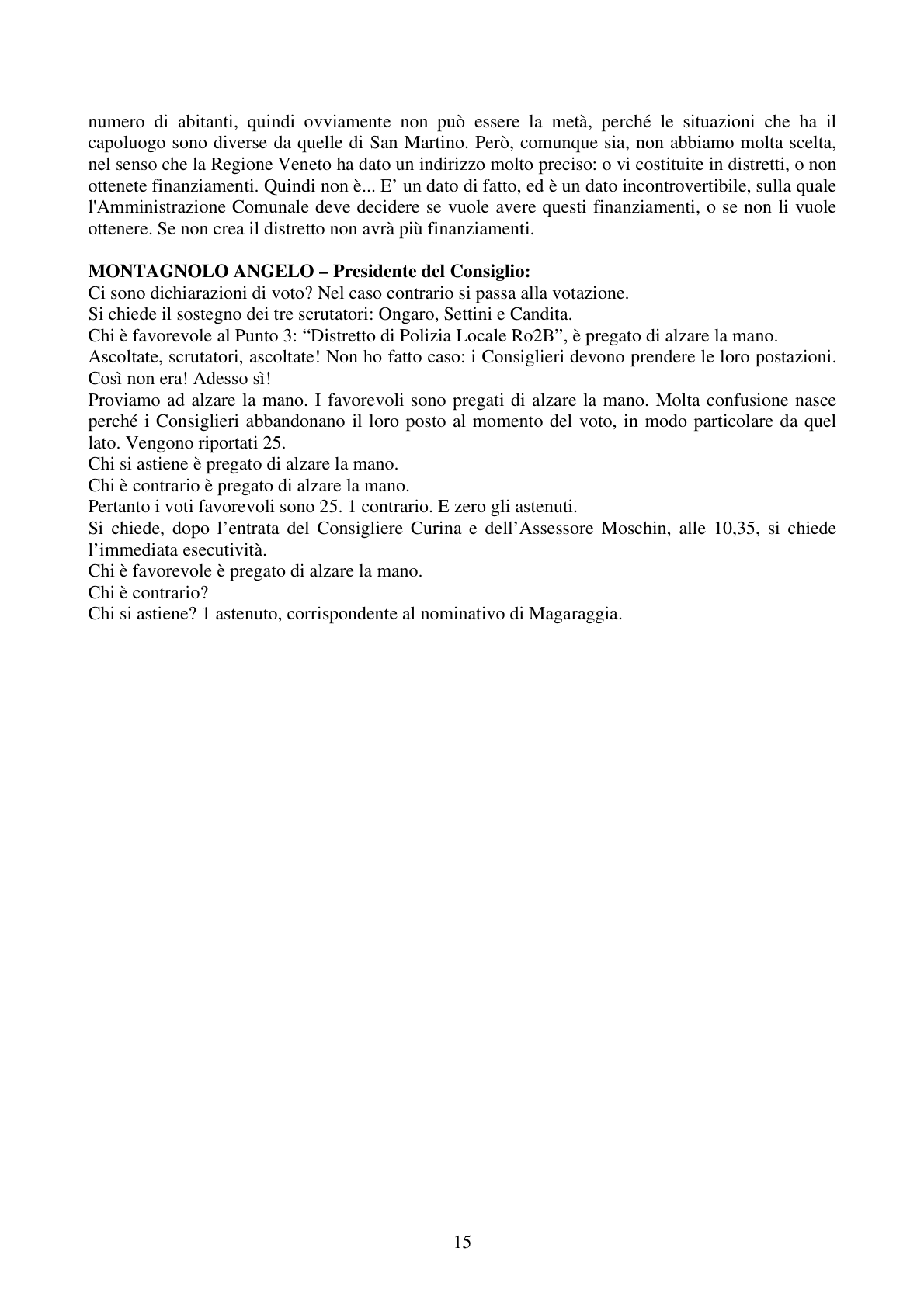 Pagina 15 del verbale