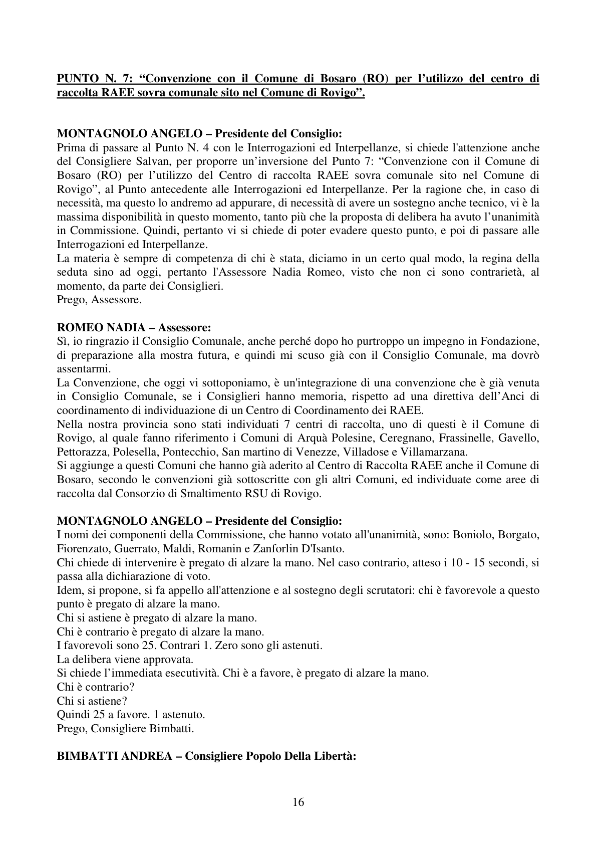 Pagina 16 del verbale