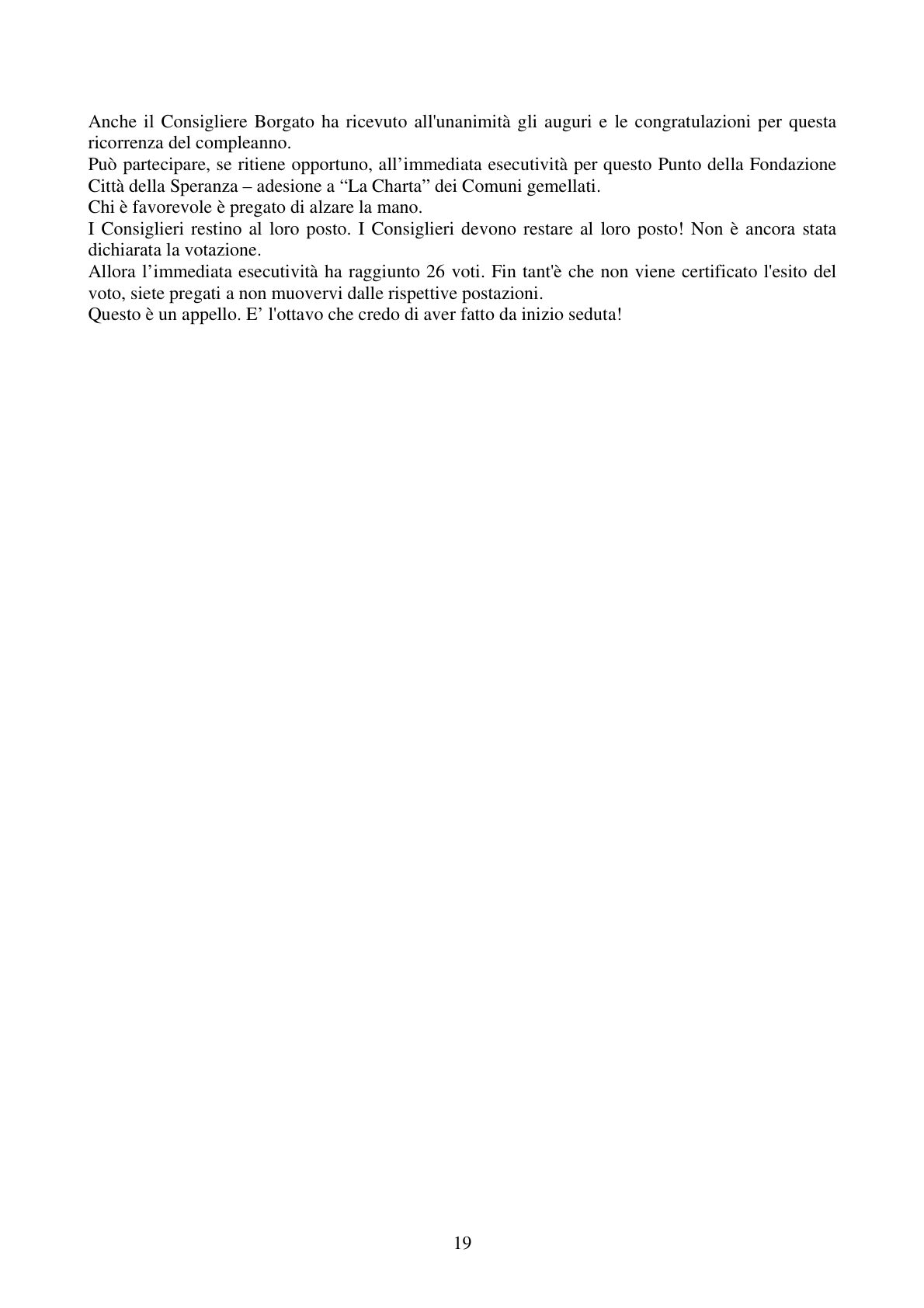 Pagina 19 del verbale