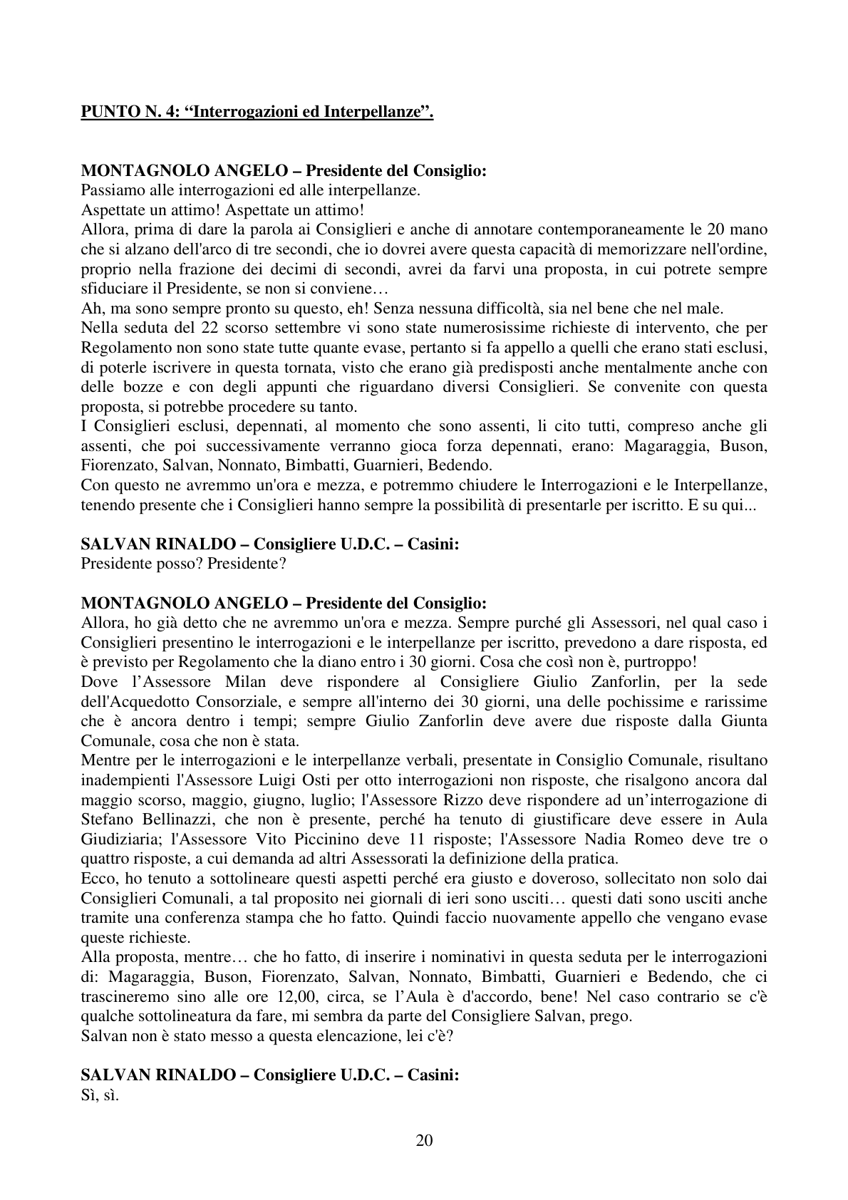 Pagina 20 del verbale