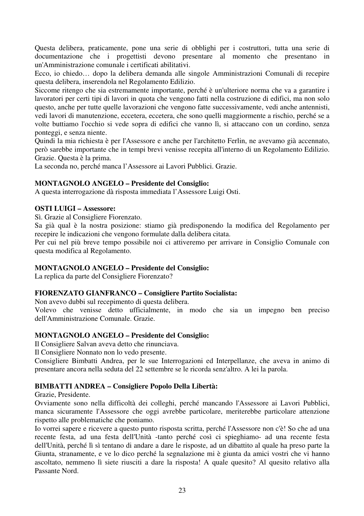 Pagina 23 del verbale