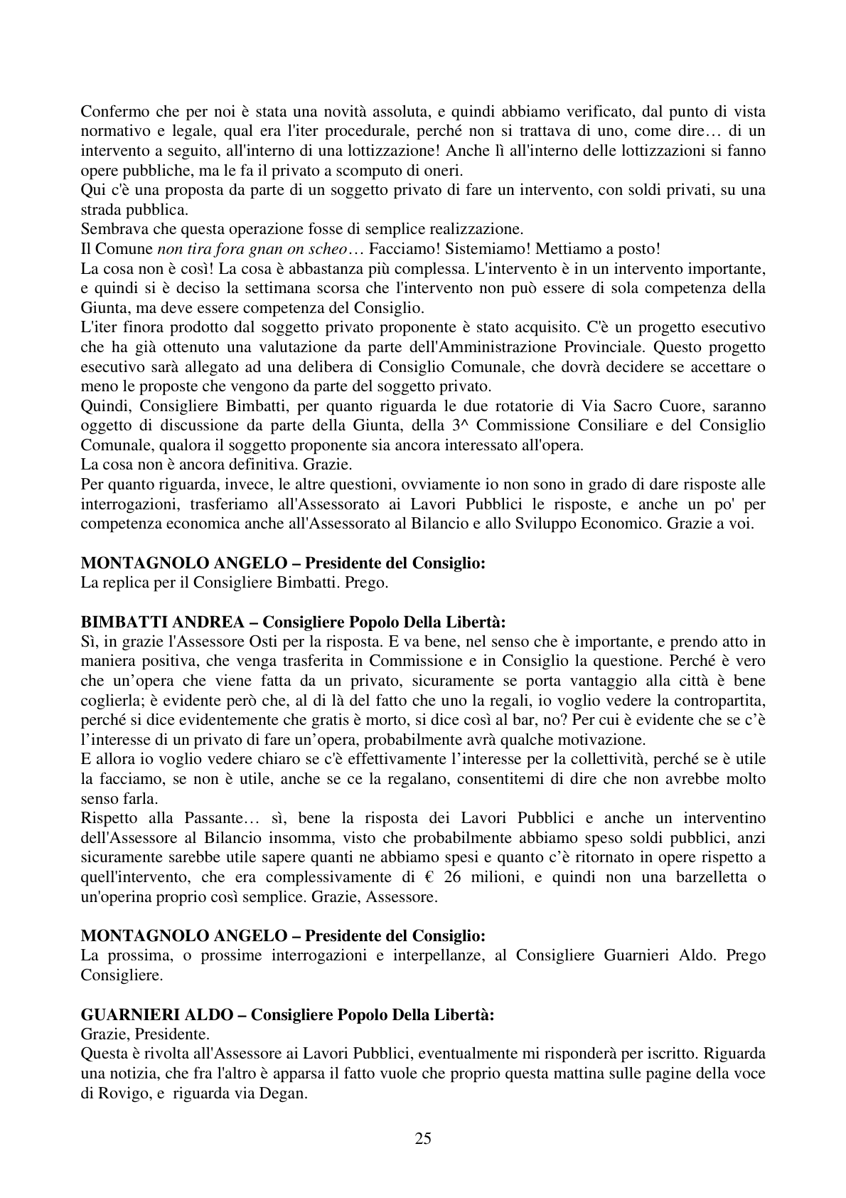 Pagina 25 del verbale