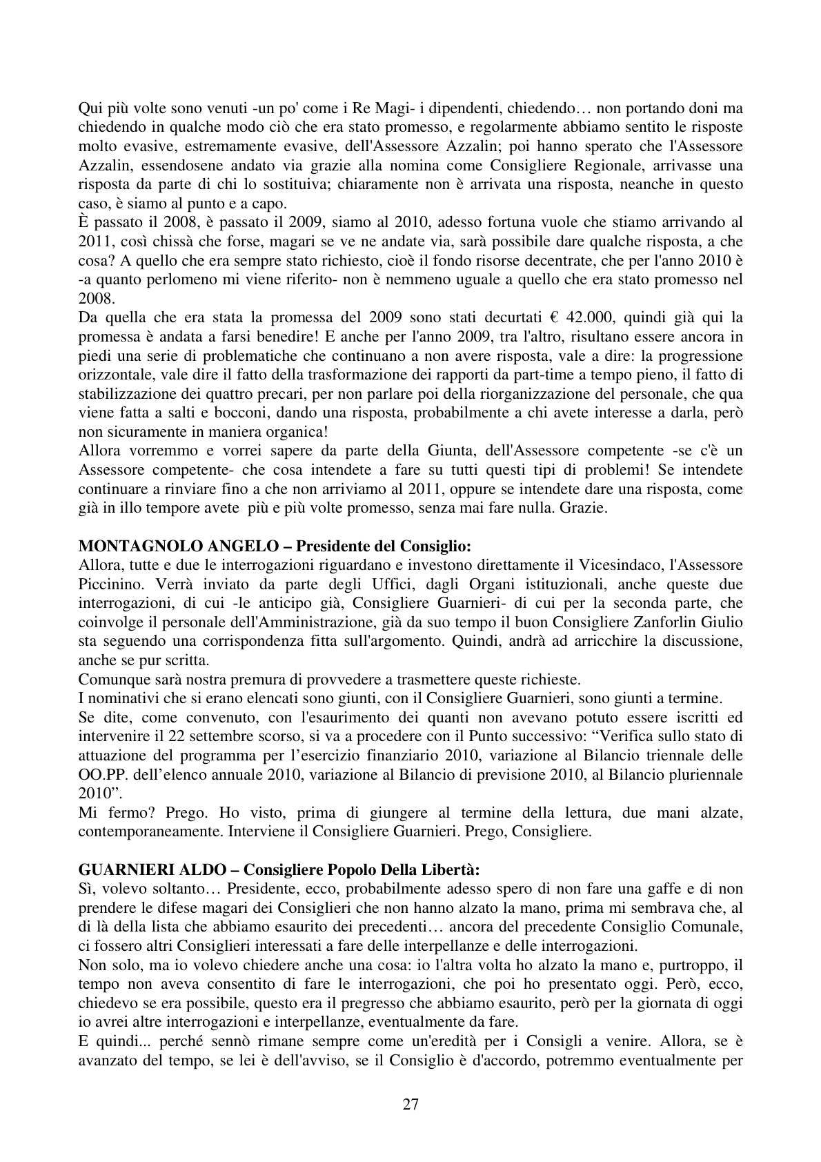 Pagina 27 del verbale