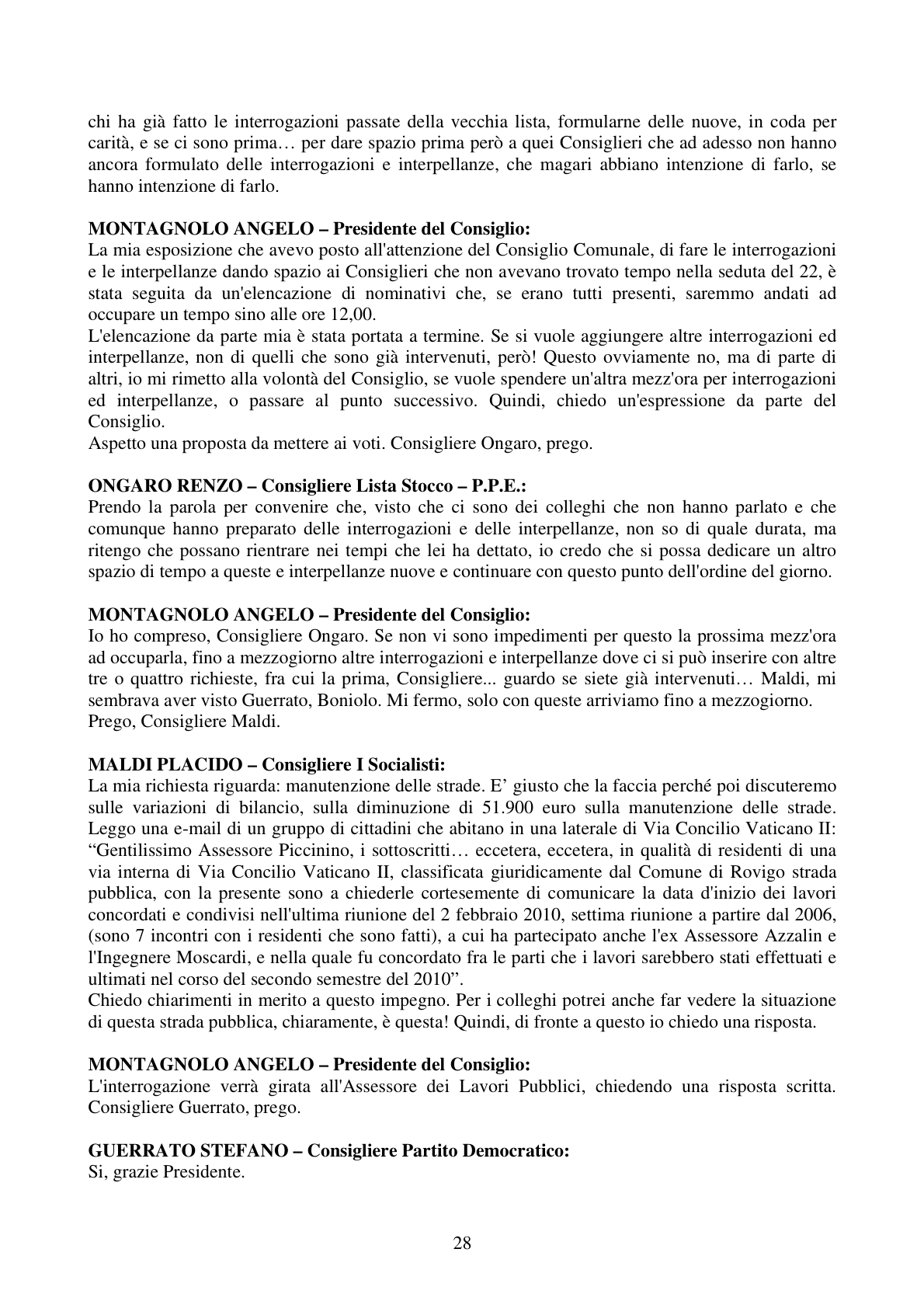 Pagina 28 del verbale