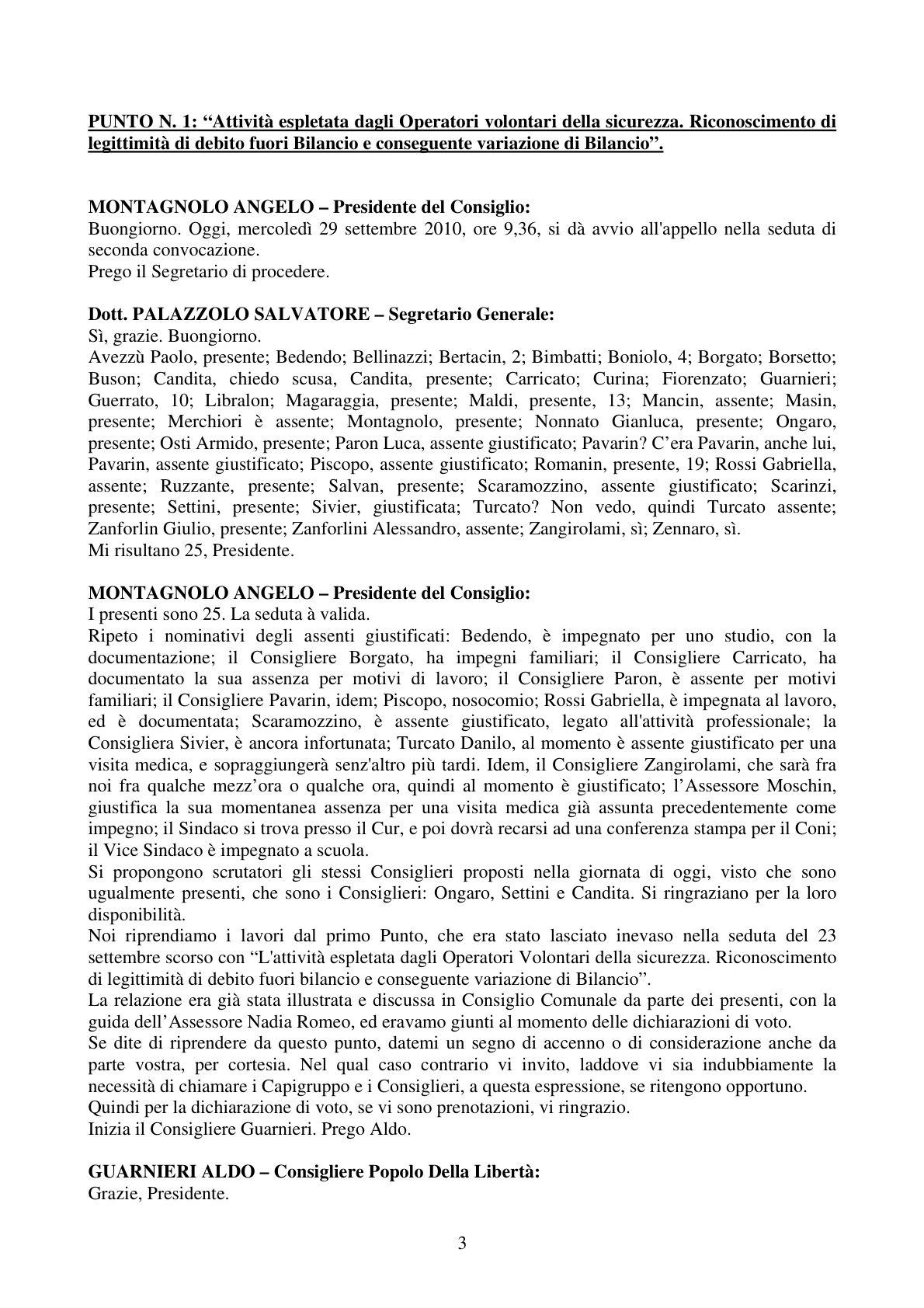 Pagina 3 del verbale