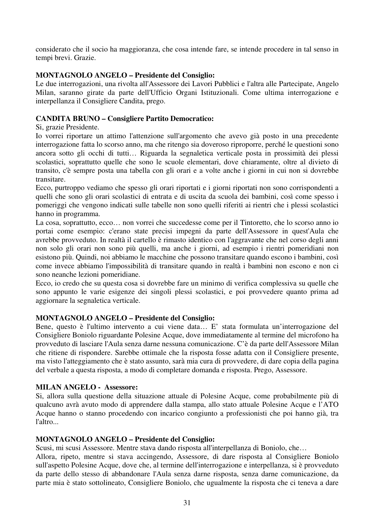 Pagina 31 del verbale