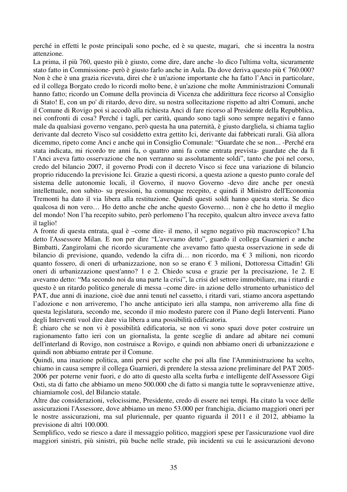 Pagina 35 del verbale