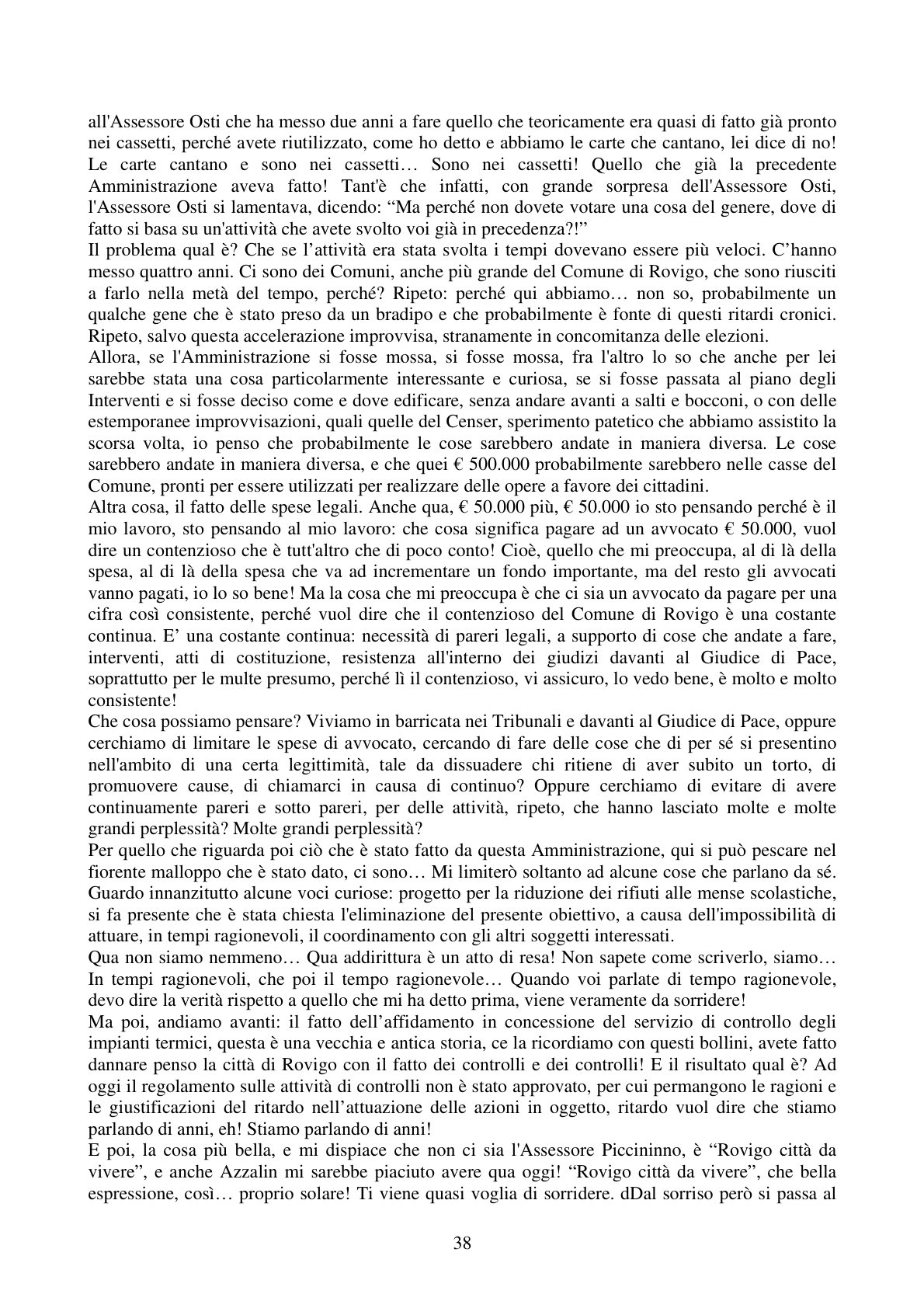 Pagina 38 del verbale