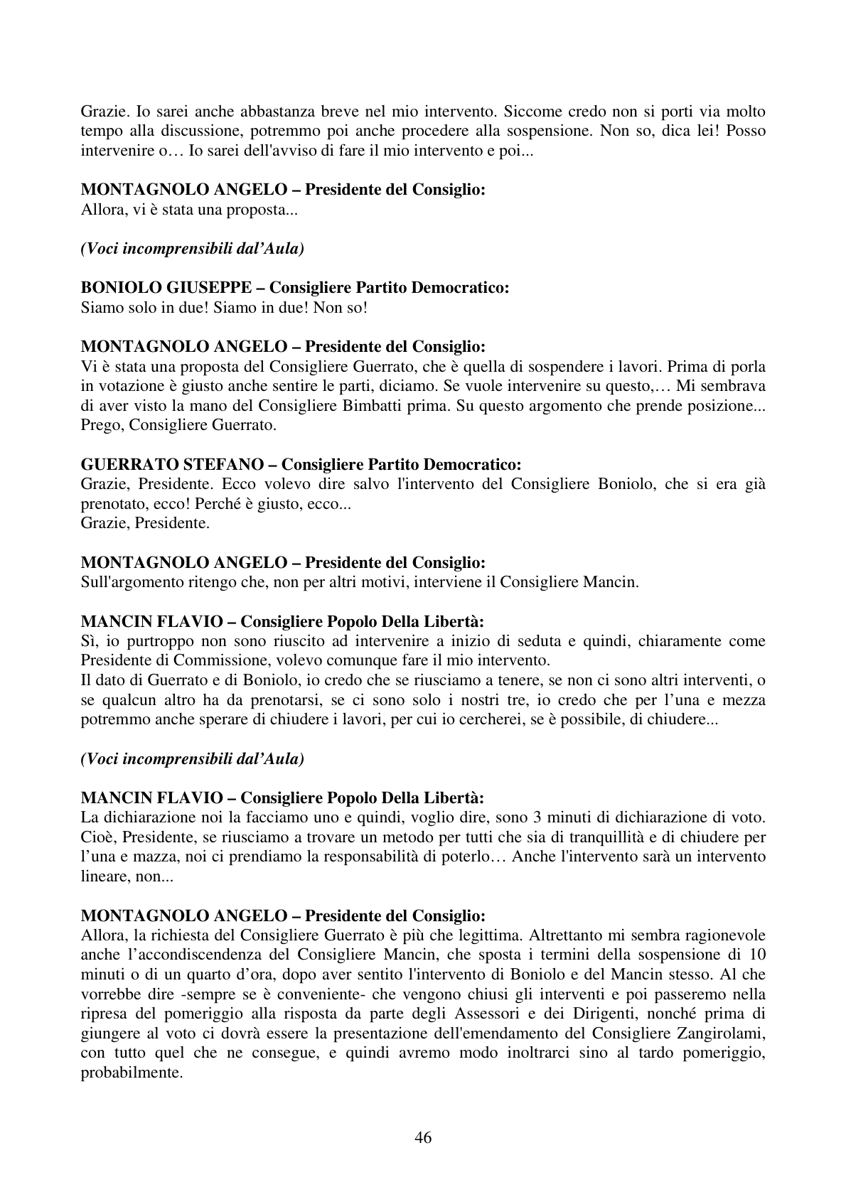 Pagina 46 del verbale
