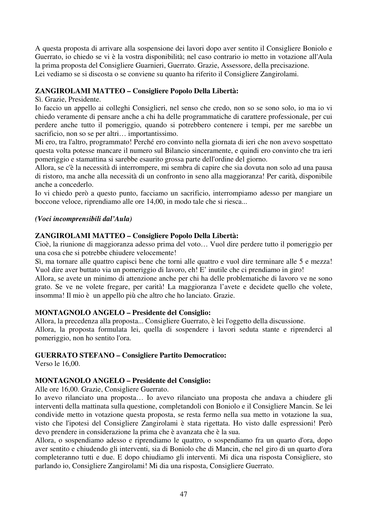 Pagina 47 del verbale