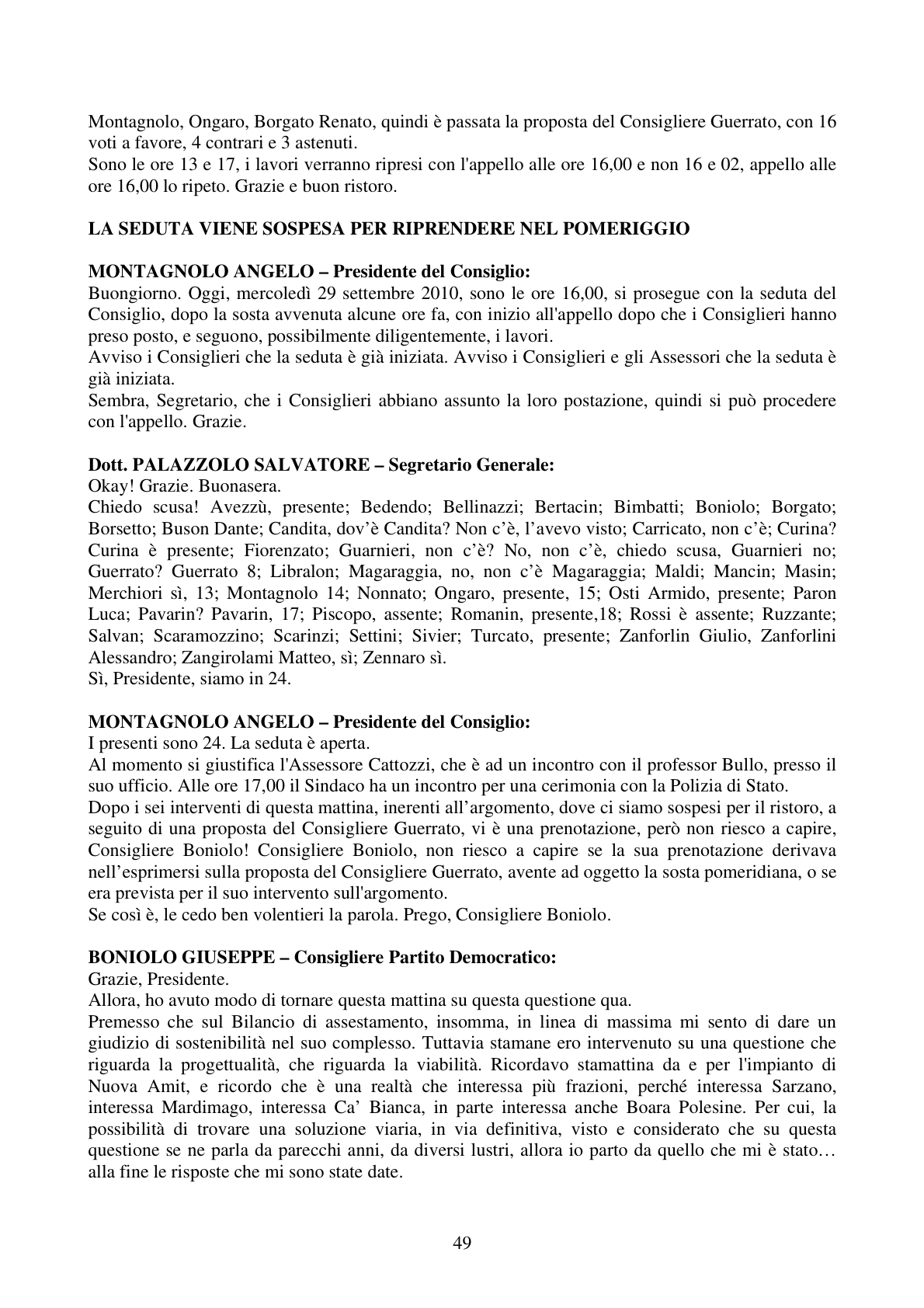 Pagina 49 del verbale