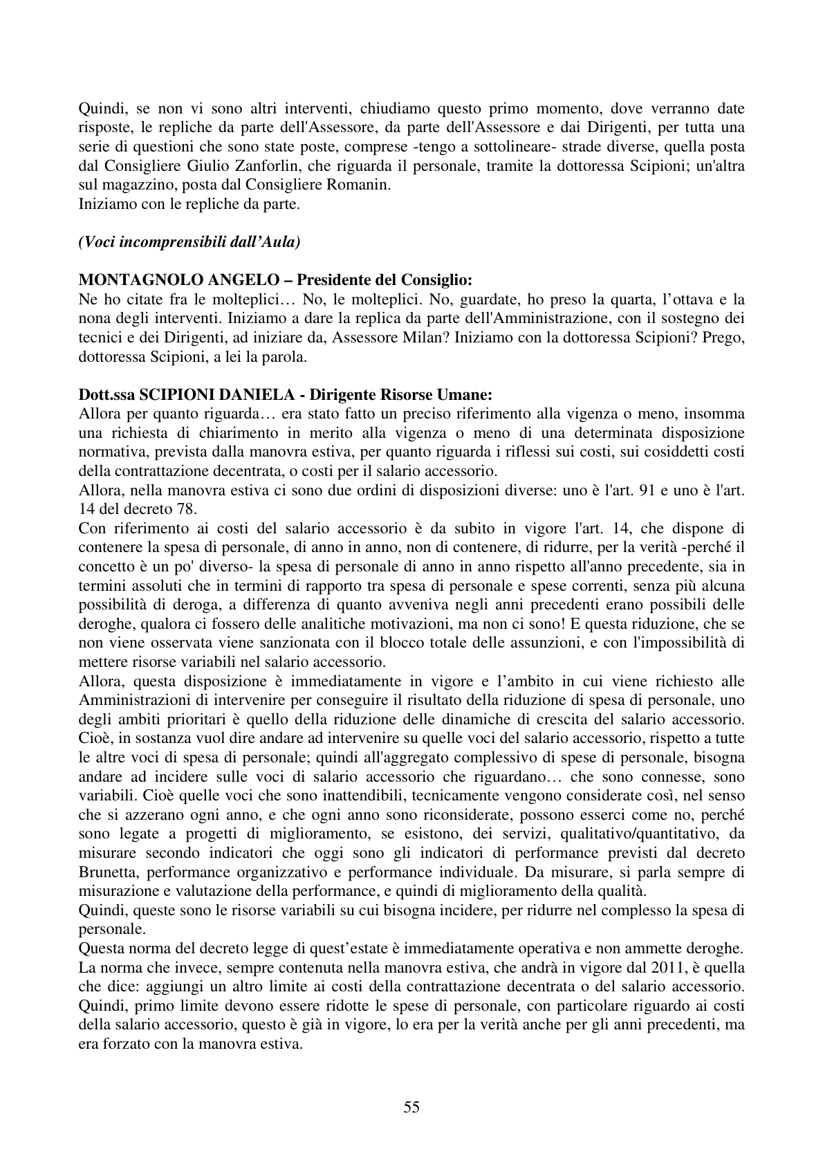Pagina 55 del verbale