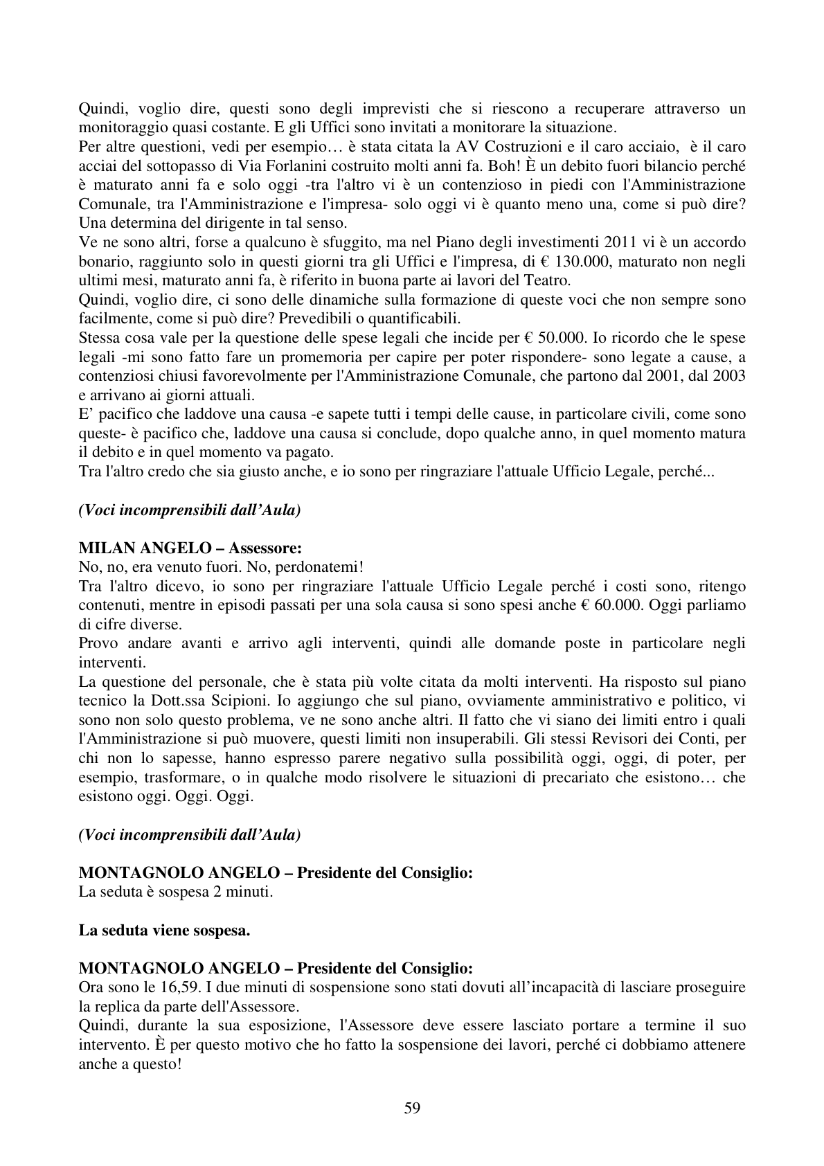 Pagina 59 del verbale
