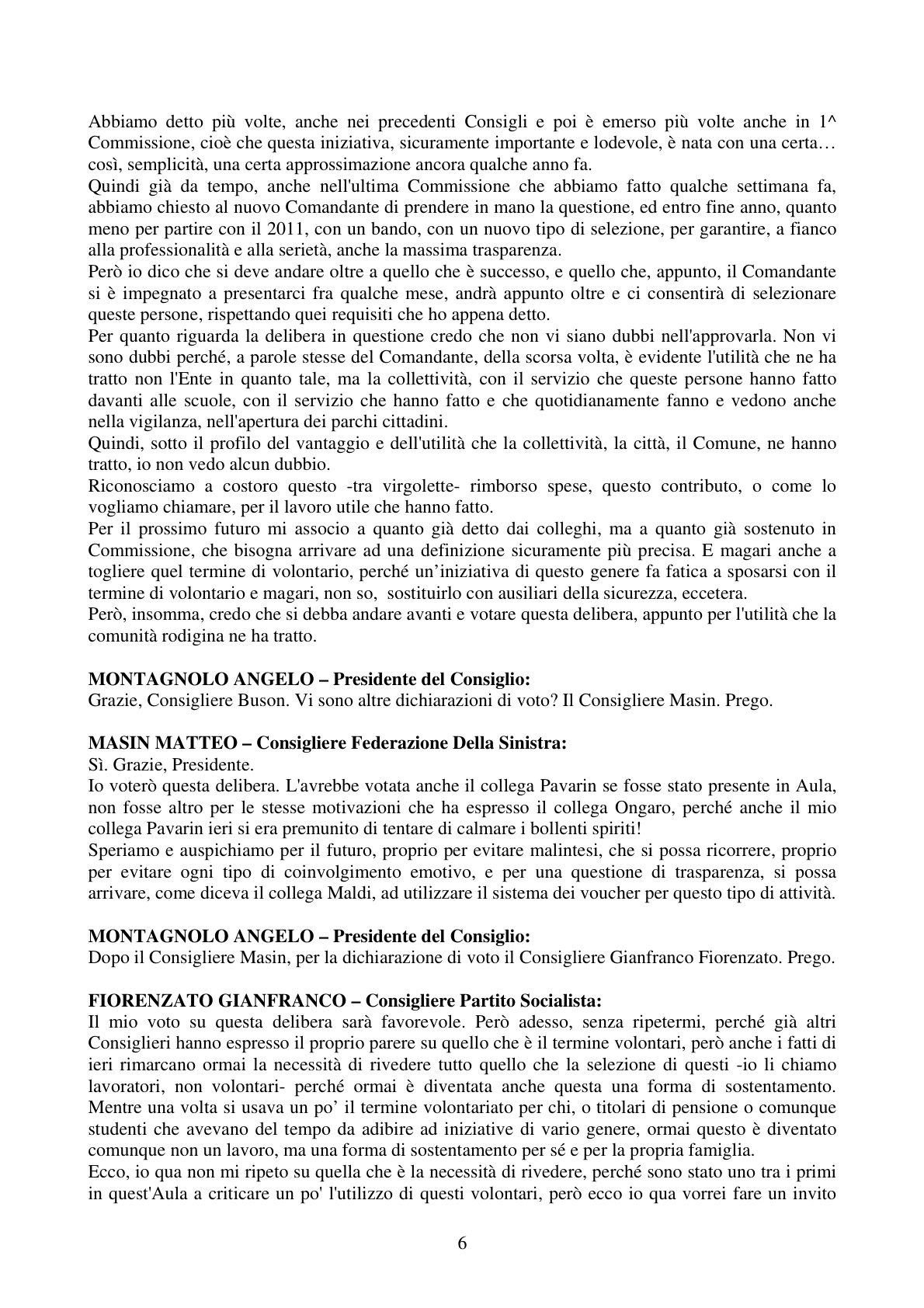 Pagina 6 del verbale