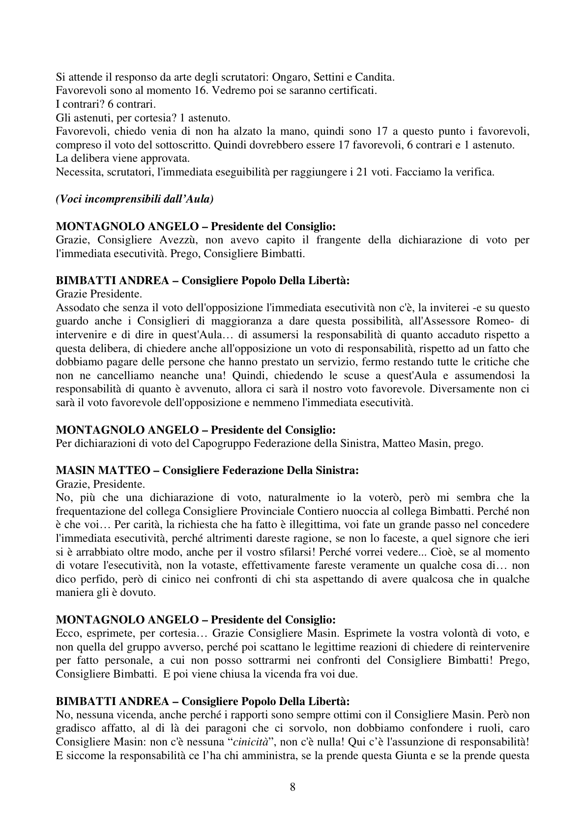 Pagina 8 del verbale