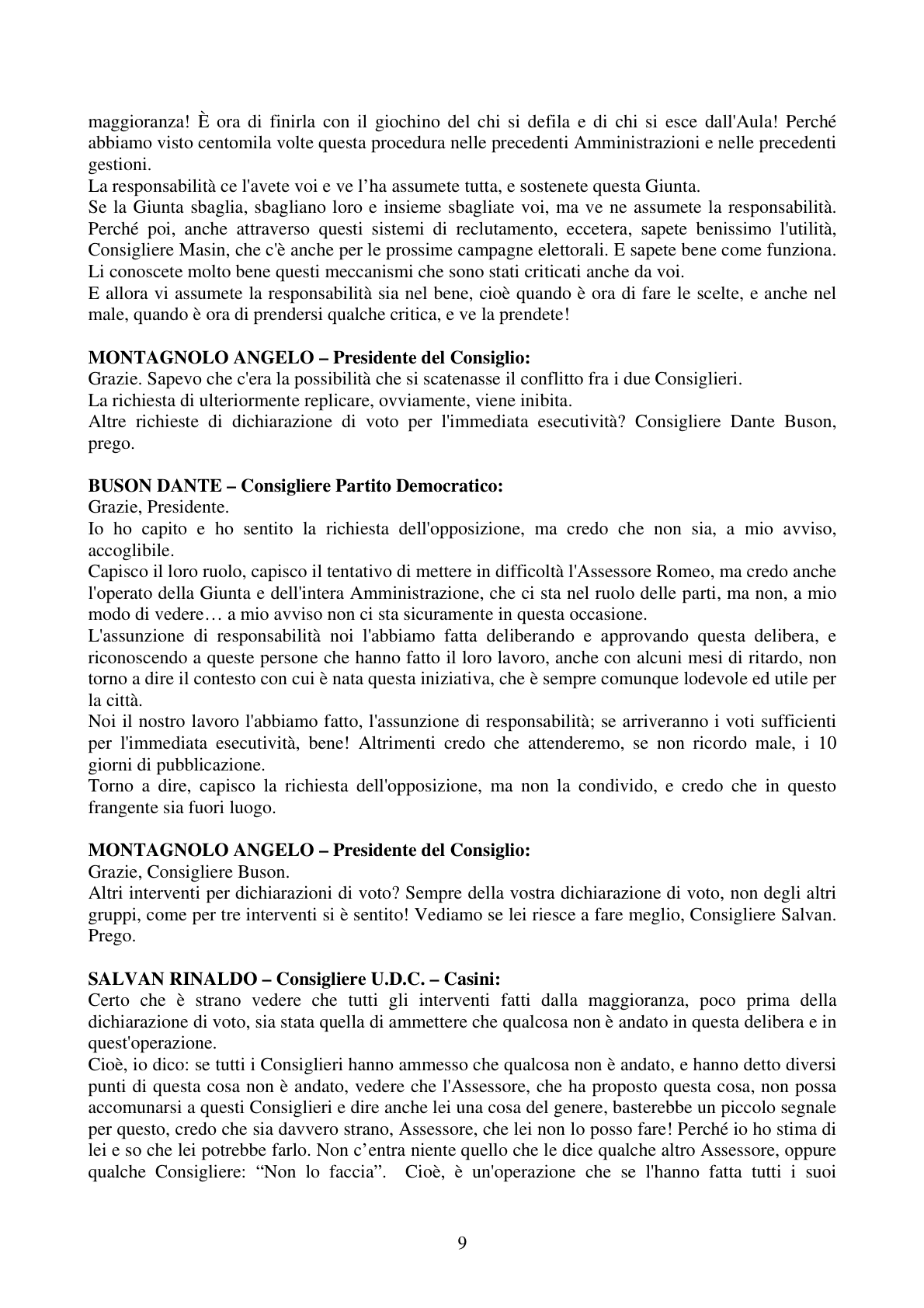 Pagina 9 del verbale