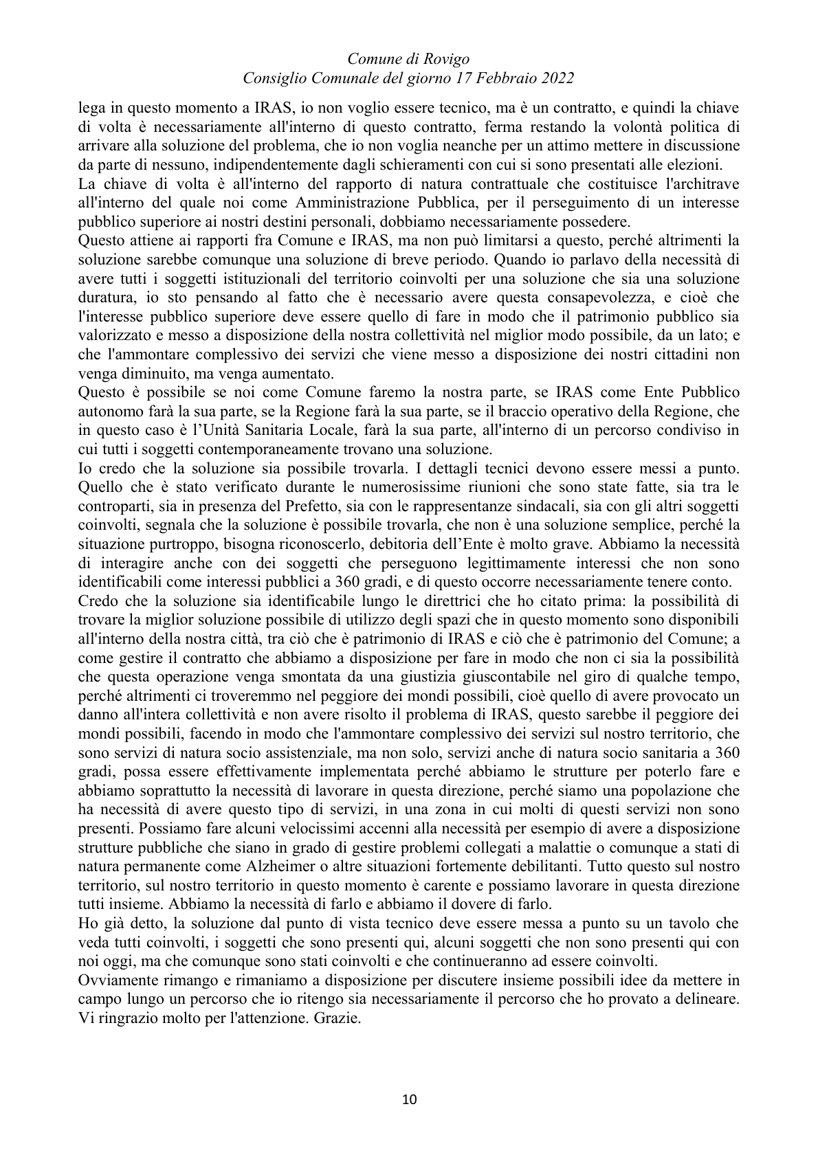 Pagina 10 del verbale