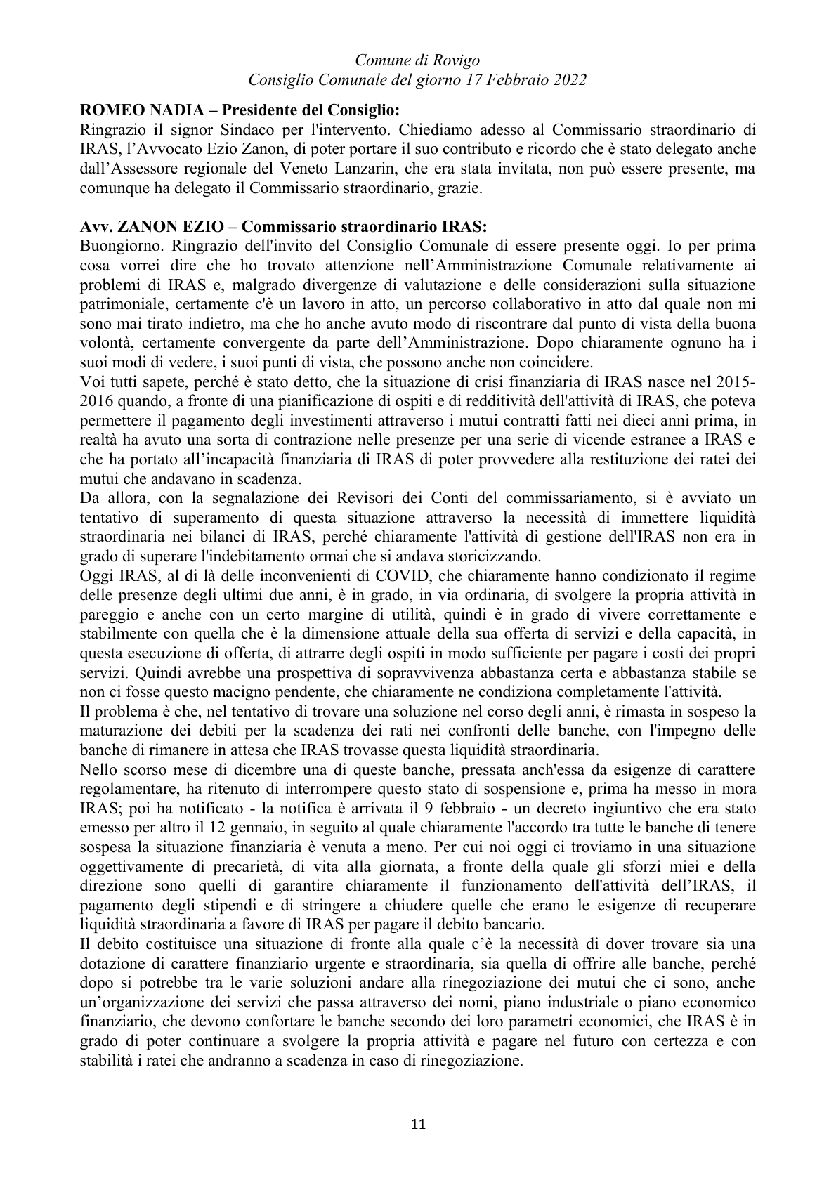 Pagina 11 del verbale