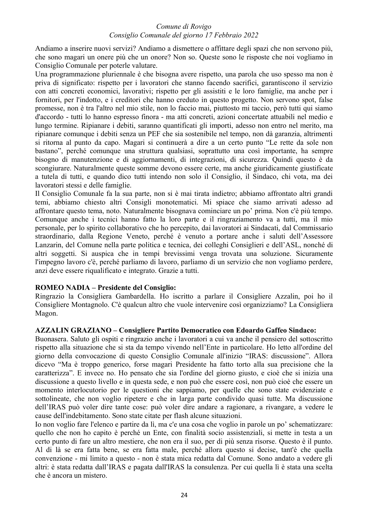 Pagina 24 del verbale