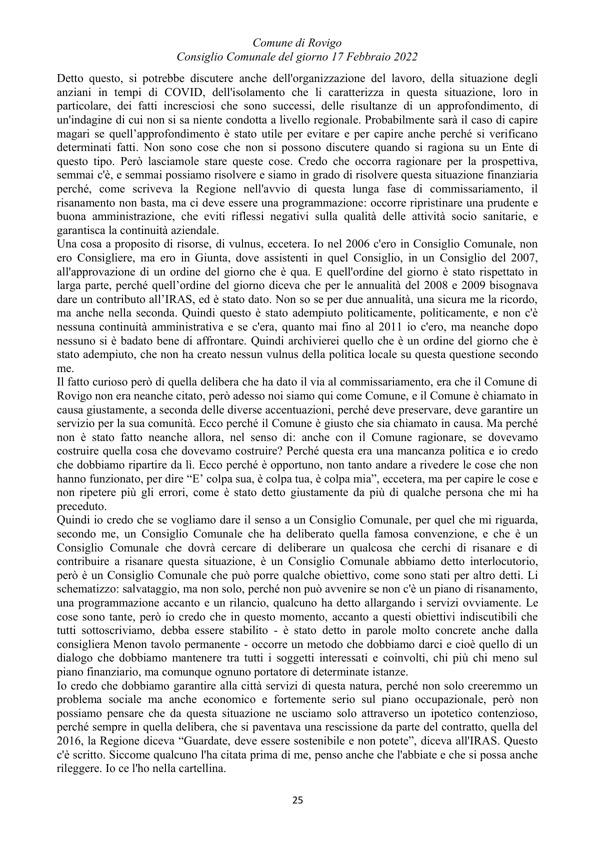 Pagina 25 del verbale
