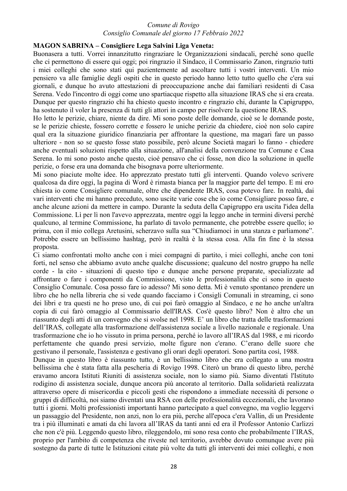 Pagina 28 del verbale