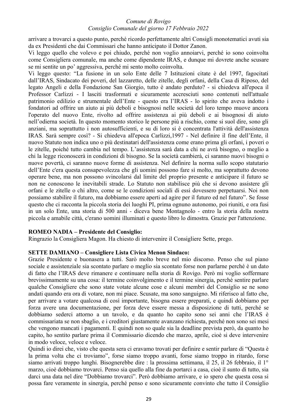 Pagina 29 del verbale