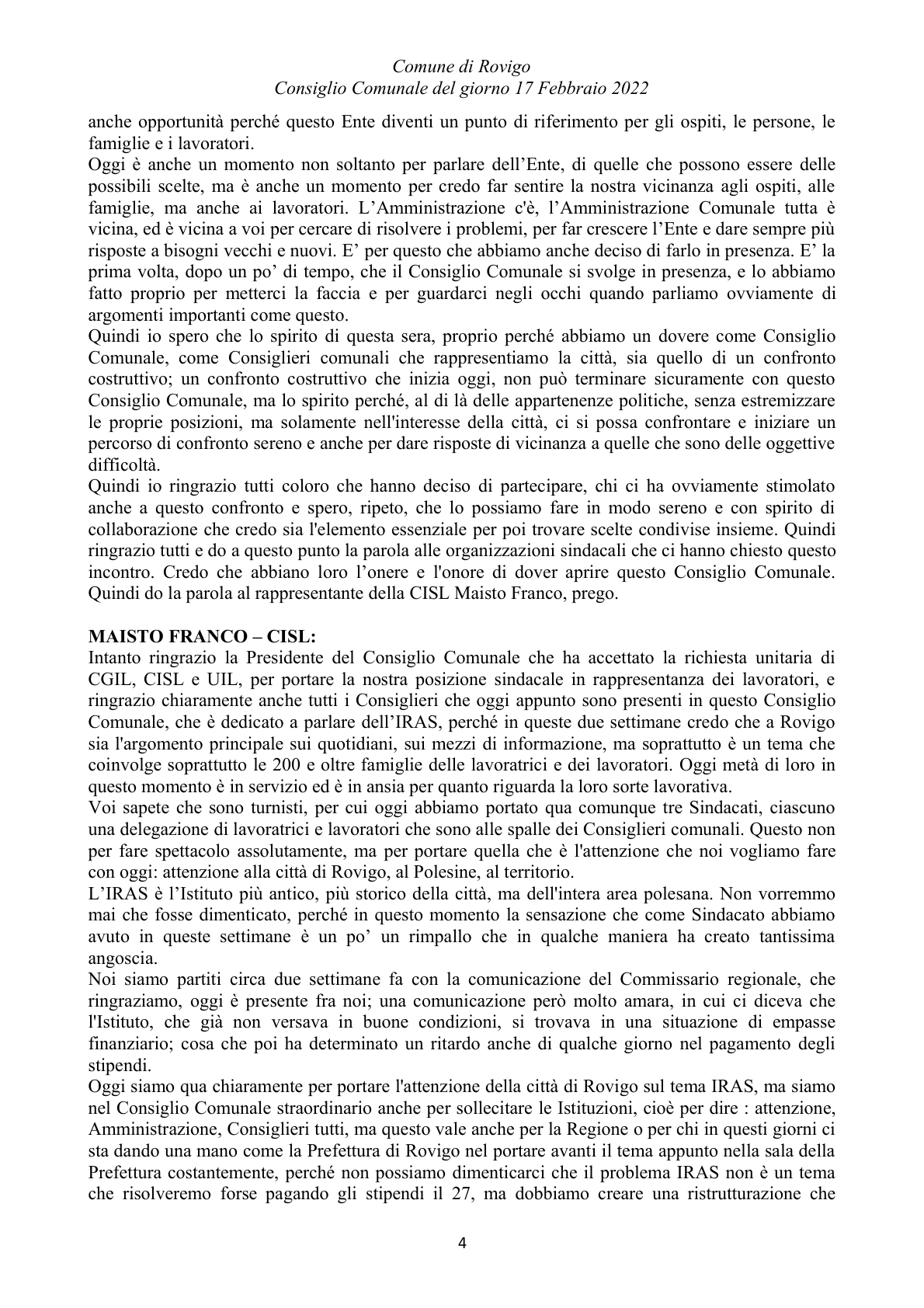 Pagina 4 del verbale