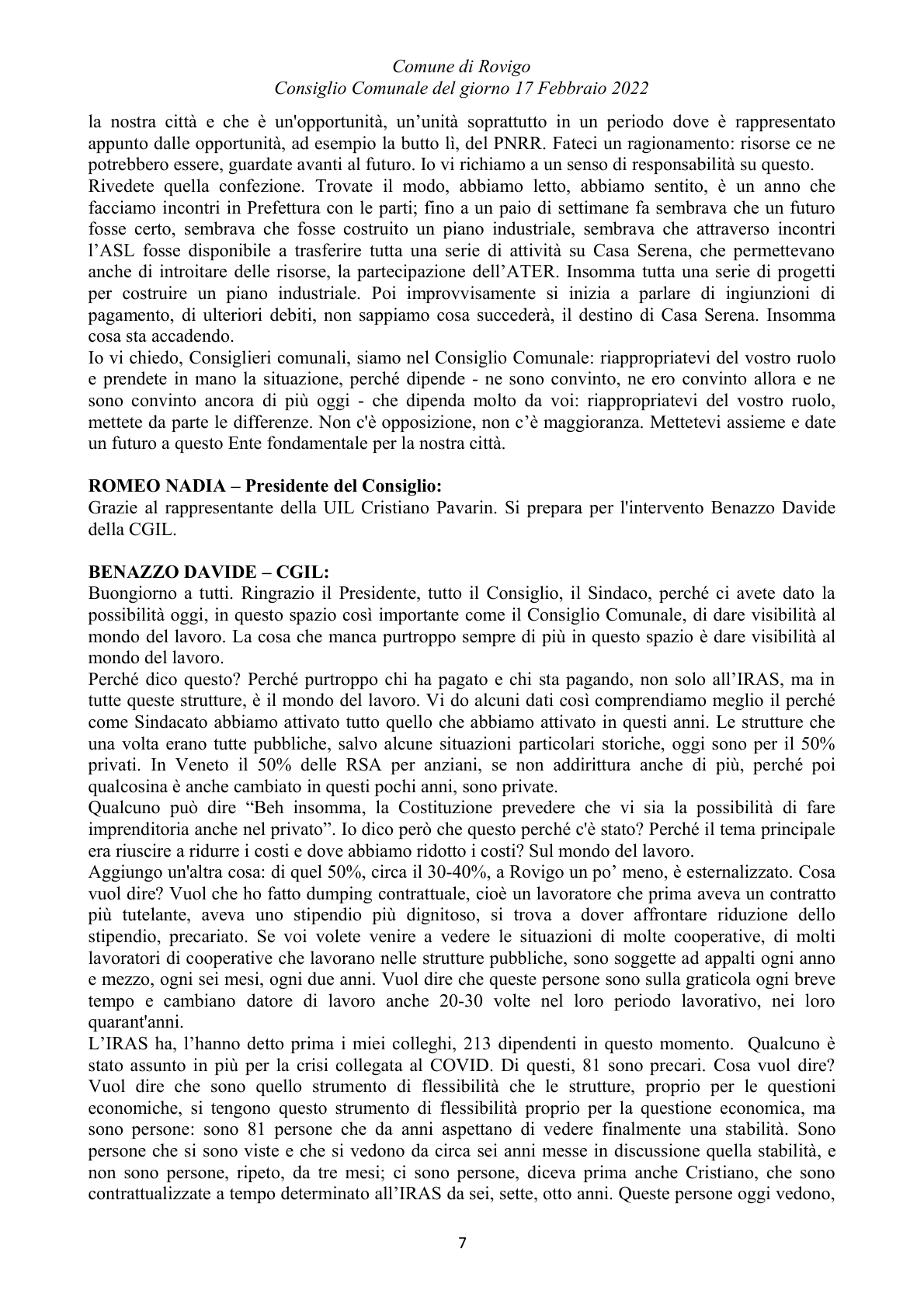 Pagina 7 del verbale
