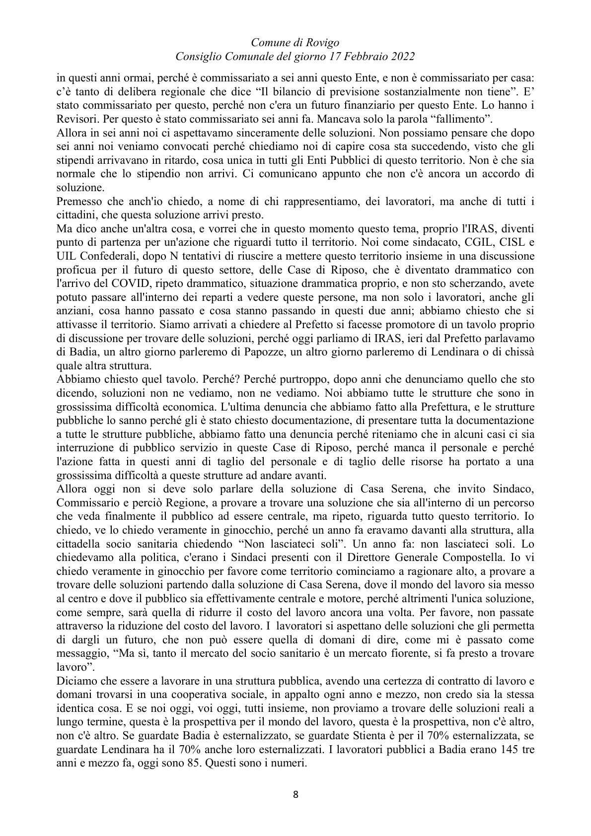 Pagina 8 del verbale