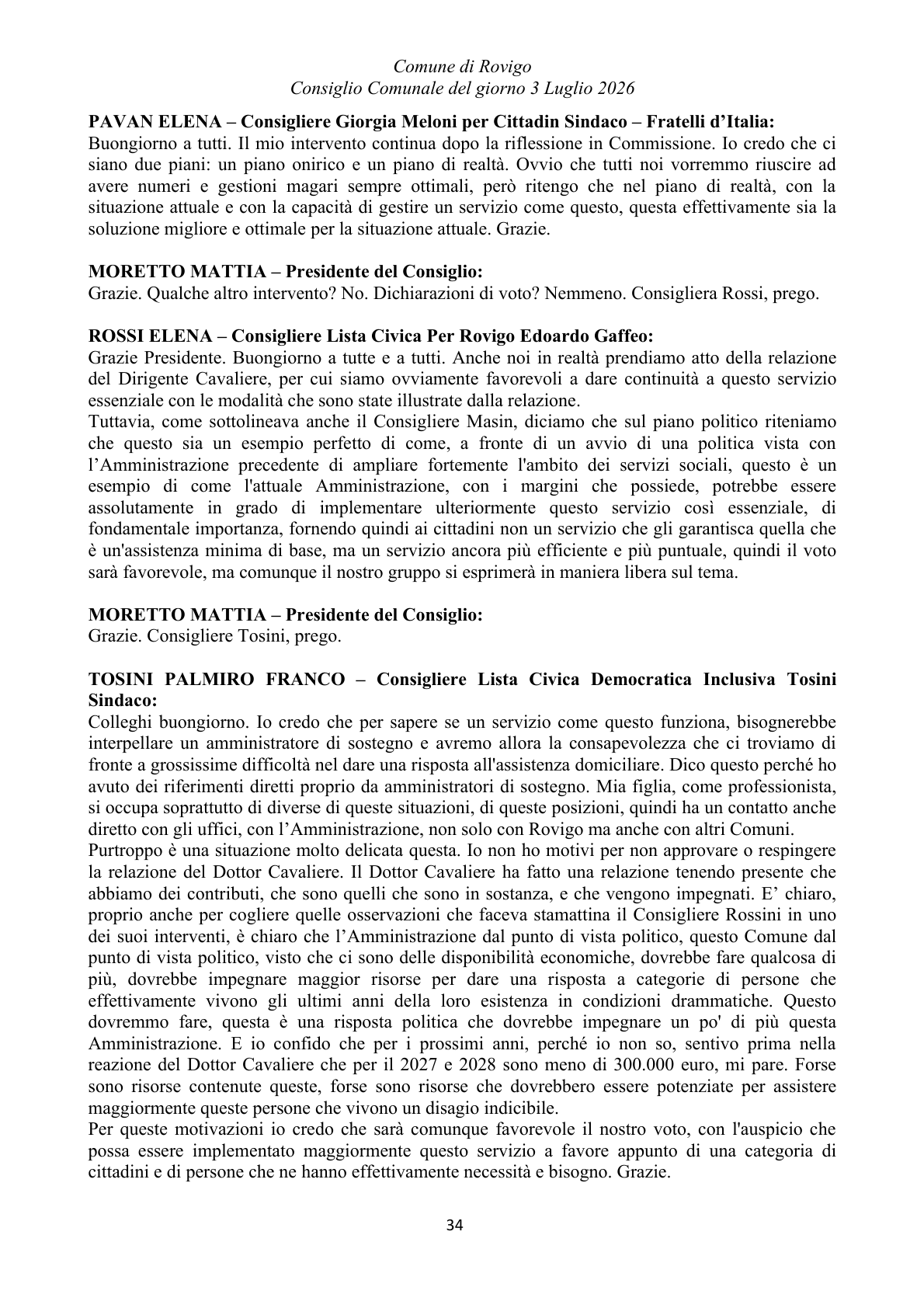 Pagina 34 del verbale