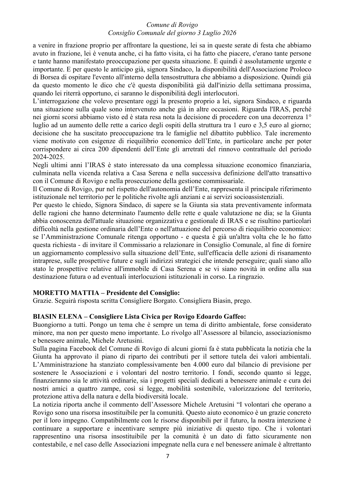 Pagina 7 del verbale