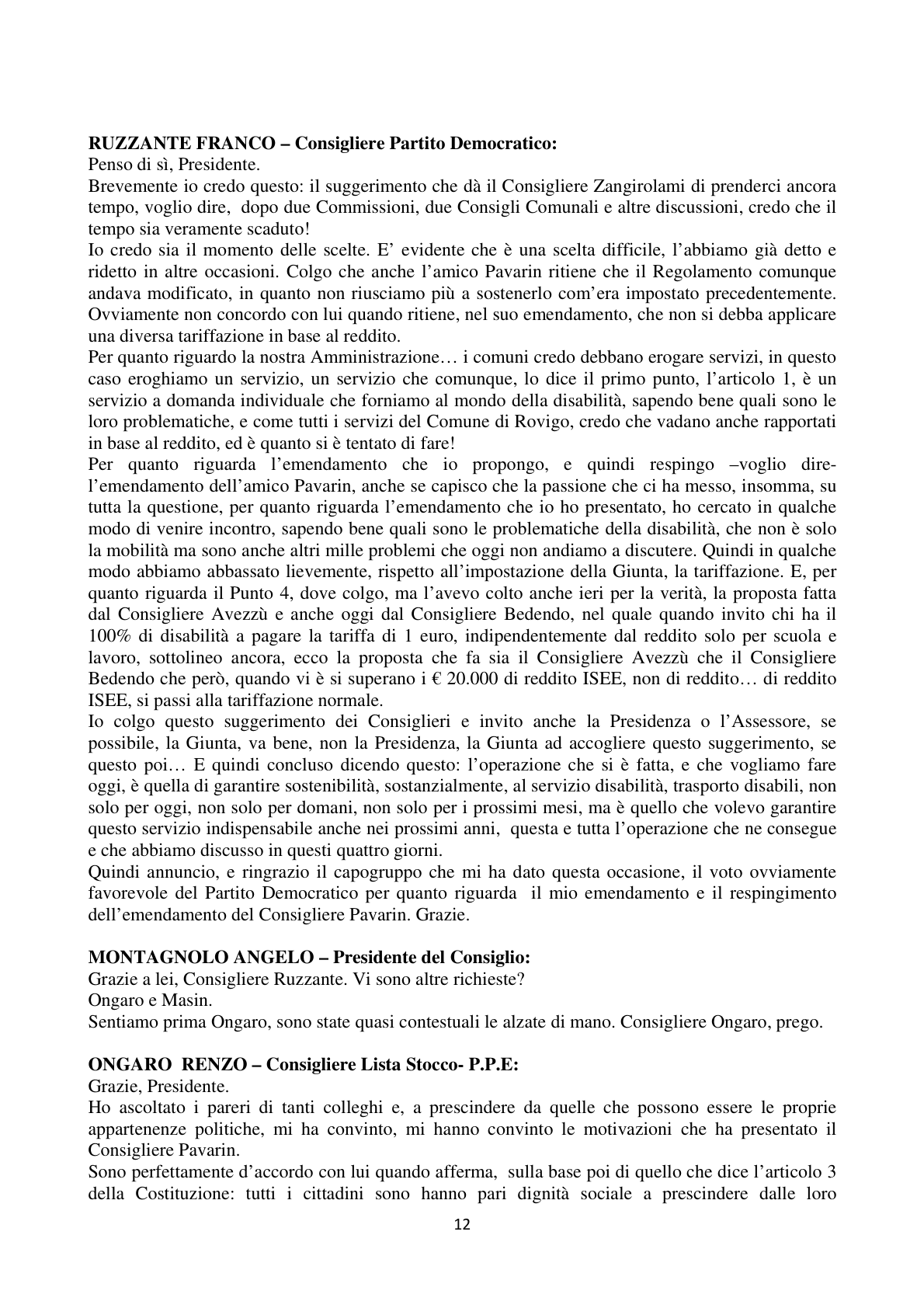 Pagina 12 del verbale