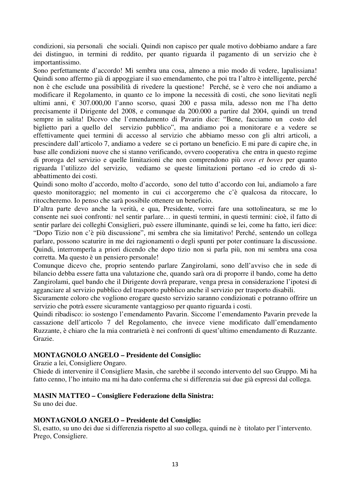 Pagina 13 del verbale