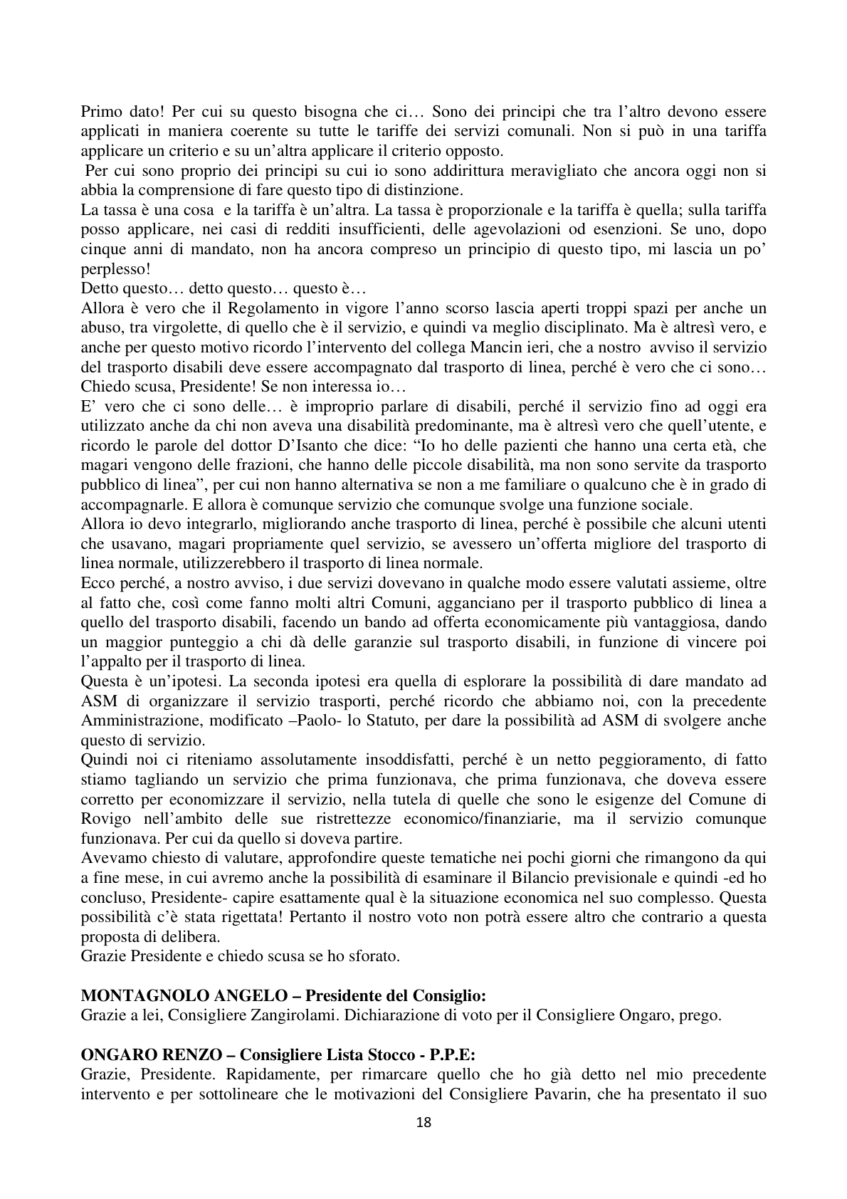 Pagina 18 del verbale