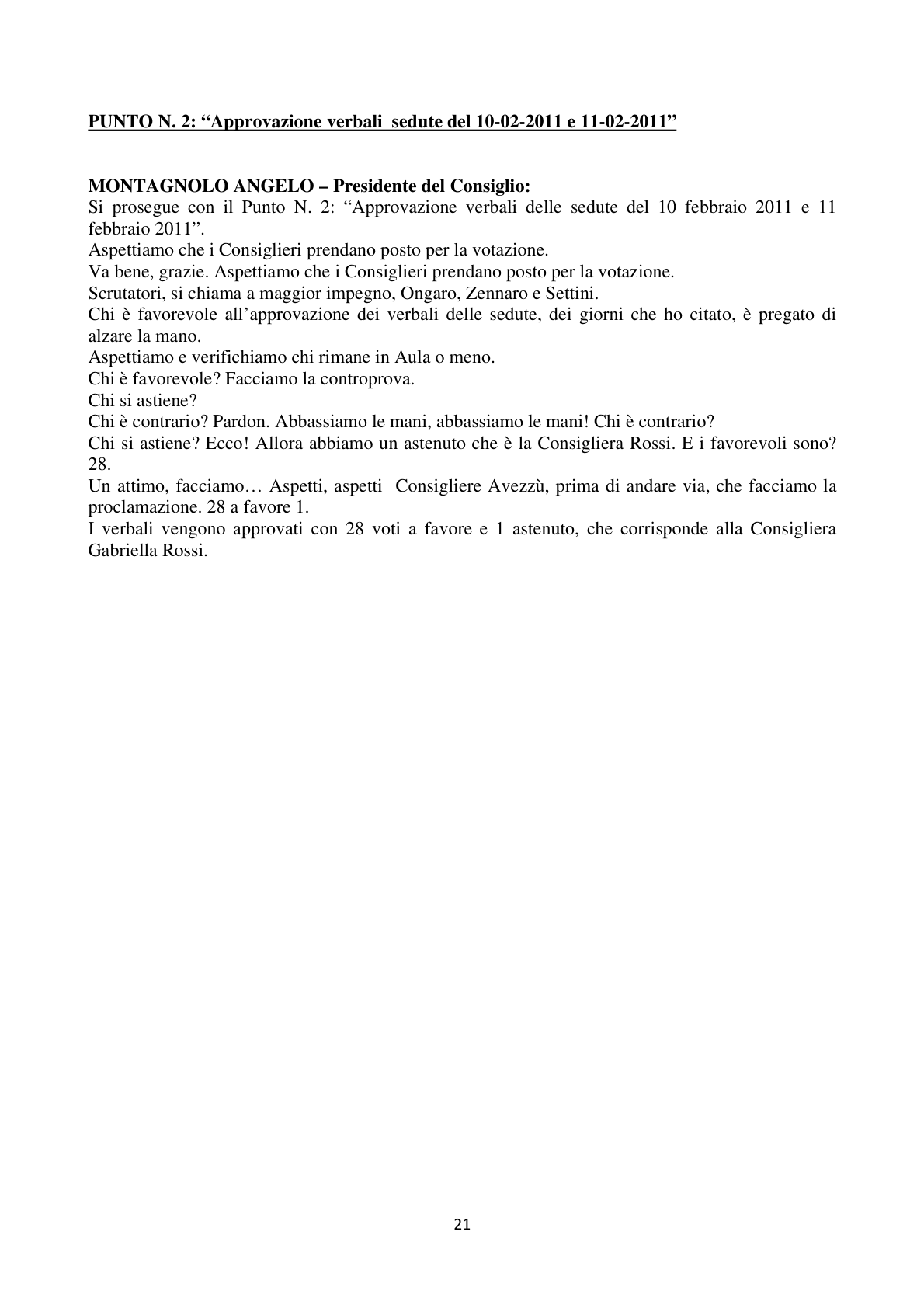 Pagina 21 del verbale