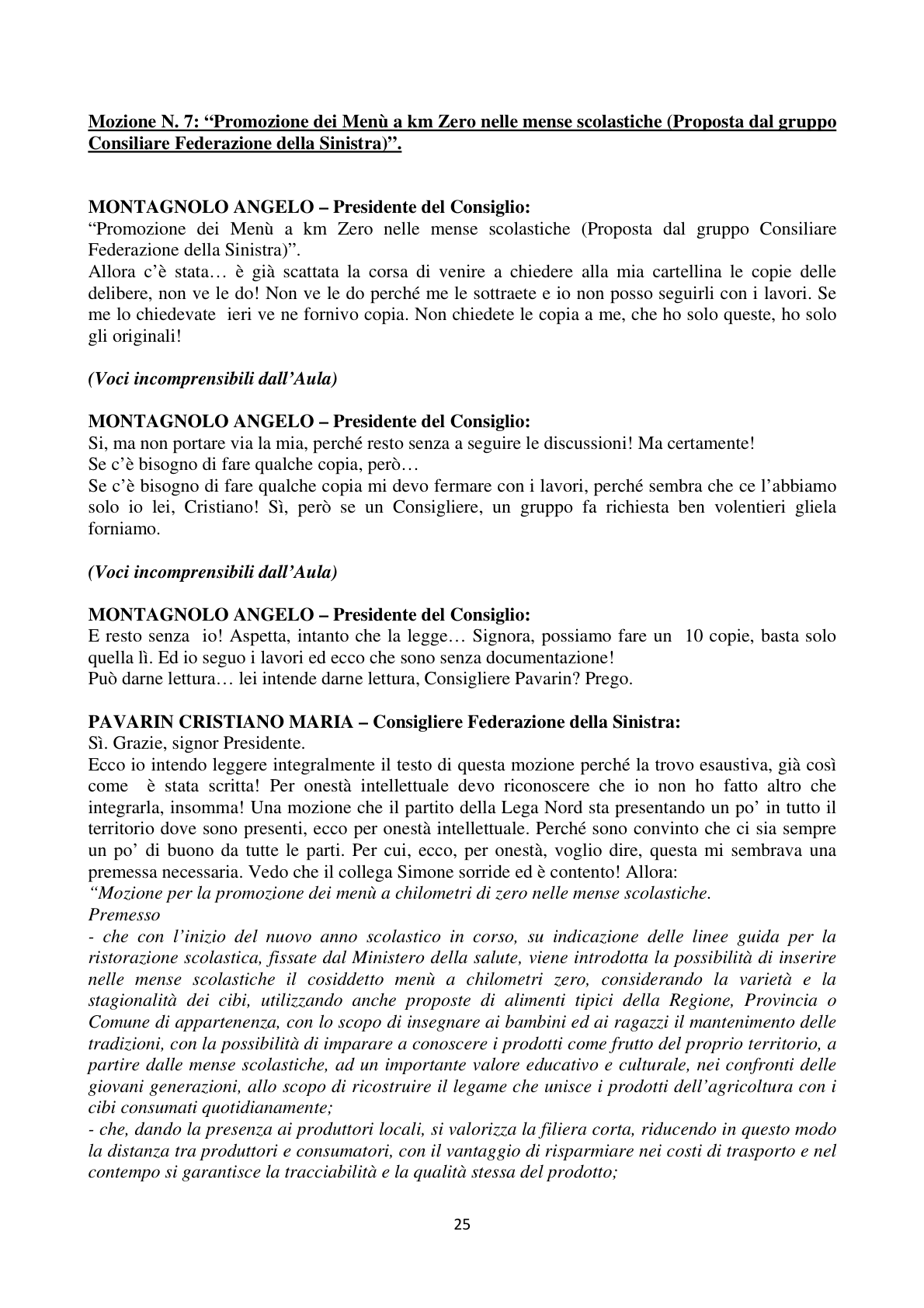 Pagina 25 del verbale