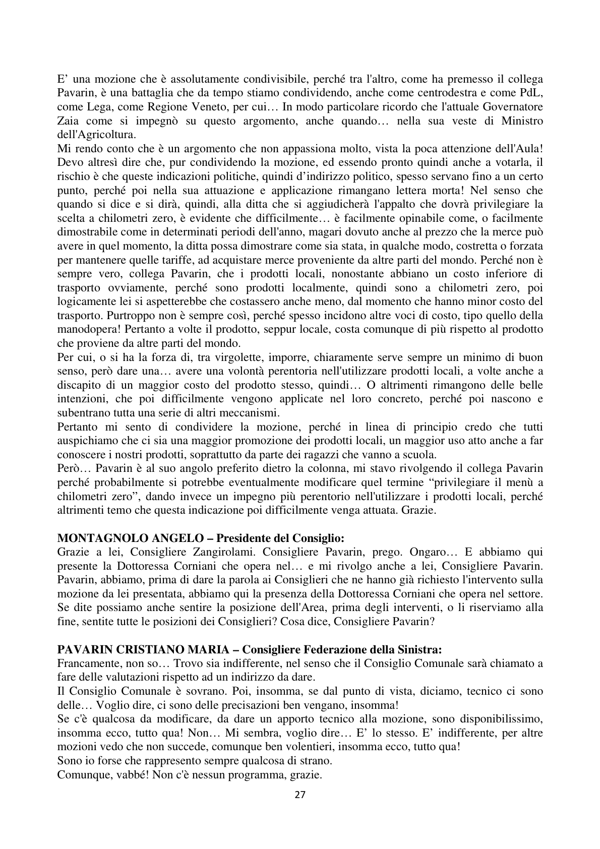 Pagina 27 del verbale