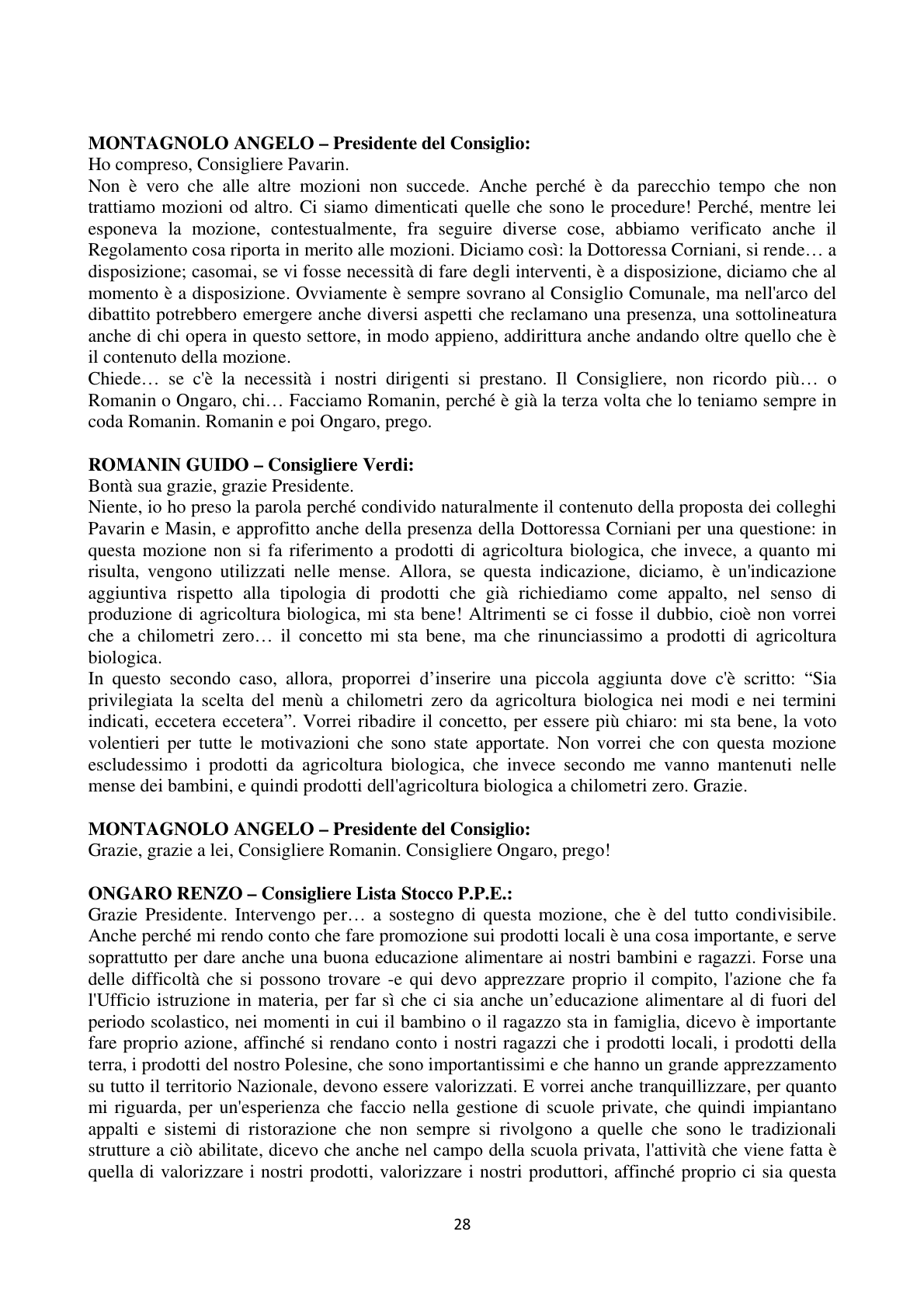 Pagina 28 del verbale
