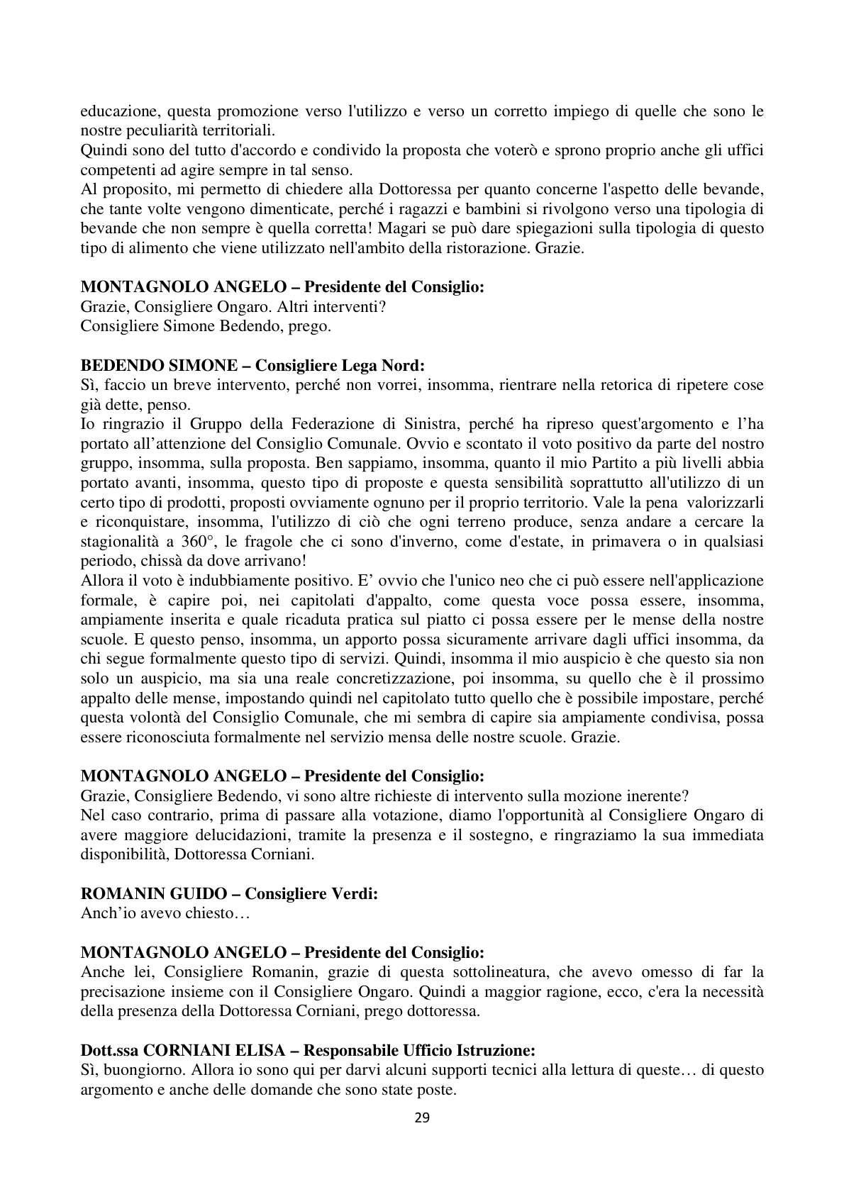 Pagina 29 del verbale
