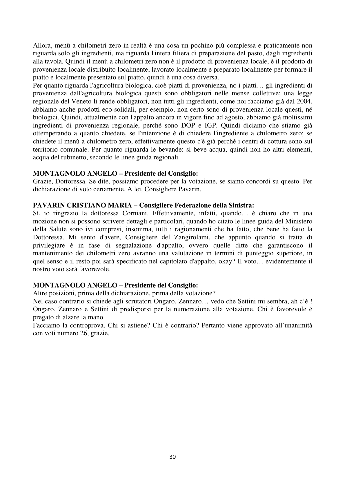 Pagina 30 del verbale