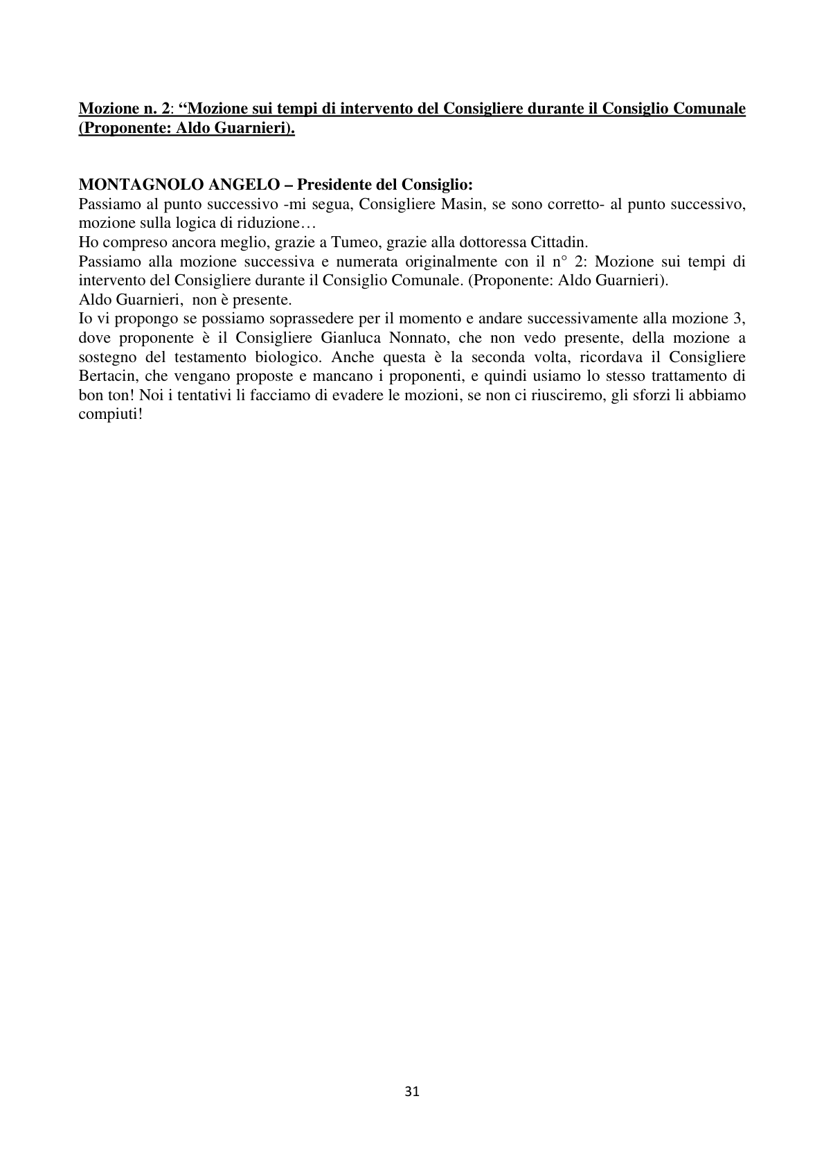 Pagina 31 del verbale