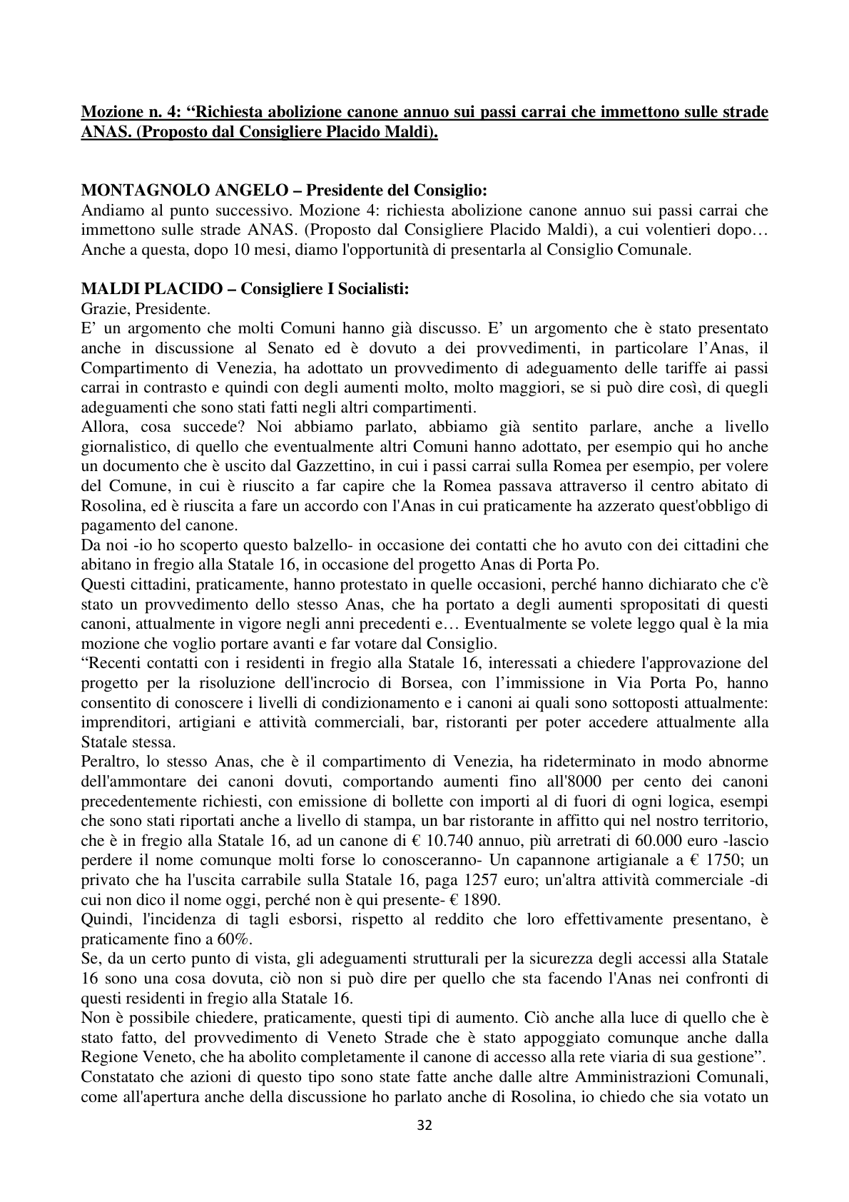 Pagina 32 del verbale